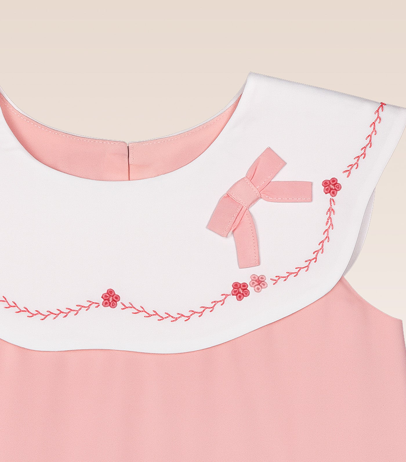 Ramie Baby Girls Embroidered Dress