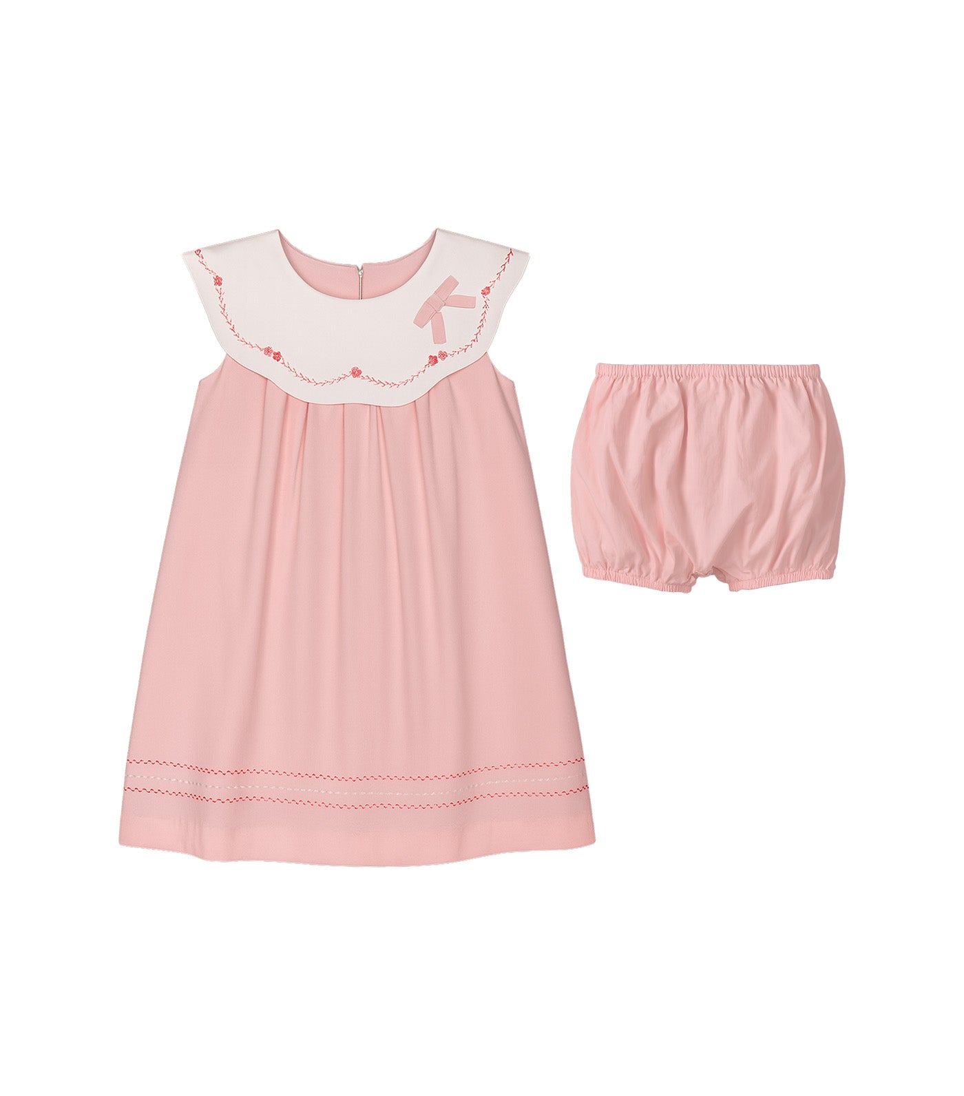 Ramie Baby Girls Embroidered Dress