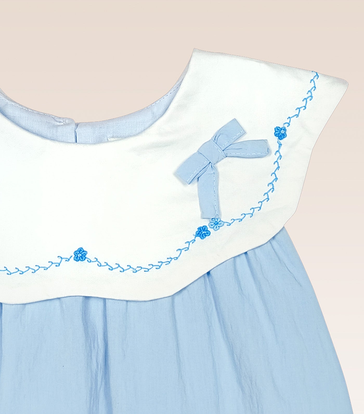 Ramie Baby Girls Embroidered Dress