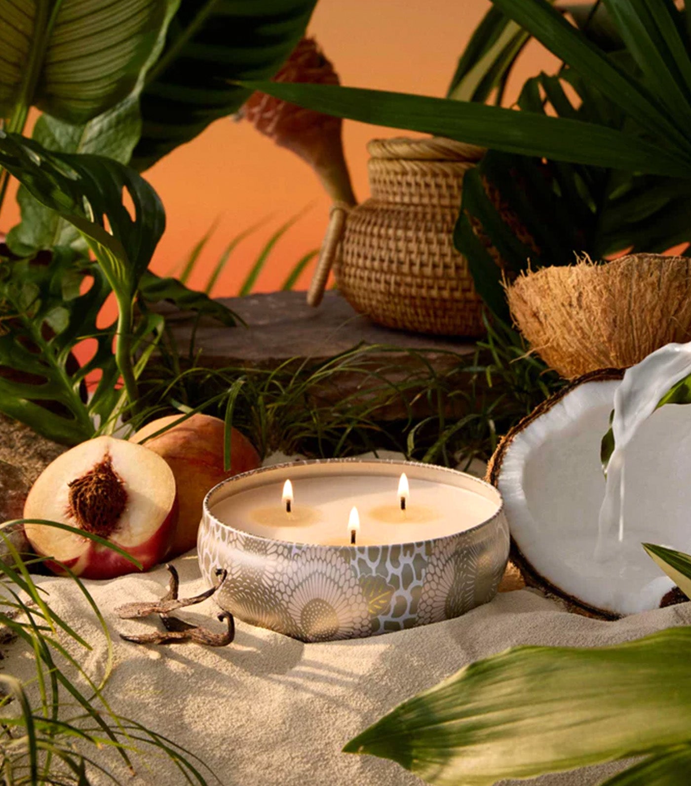 Tahitian Coconut Vanilla 3 Wick Tin Candle