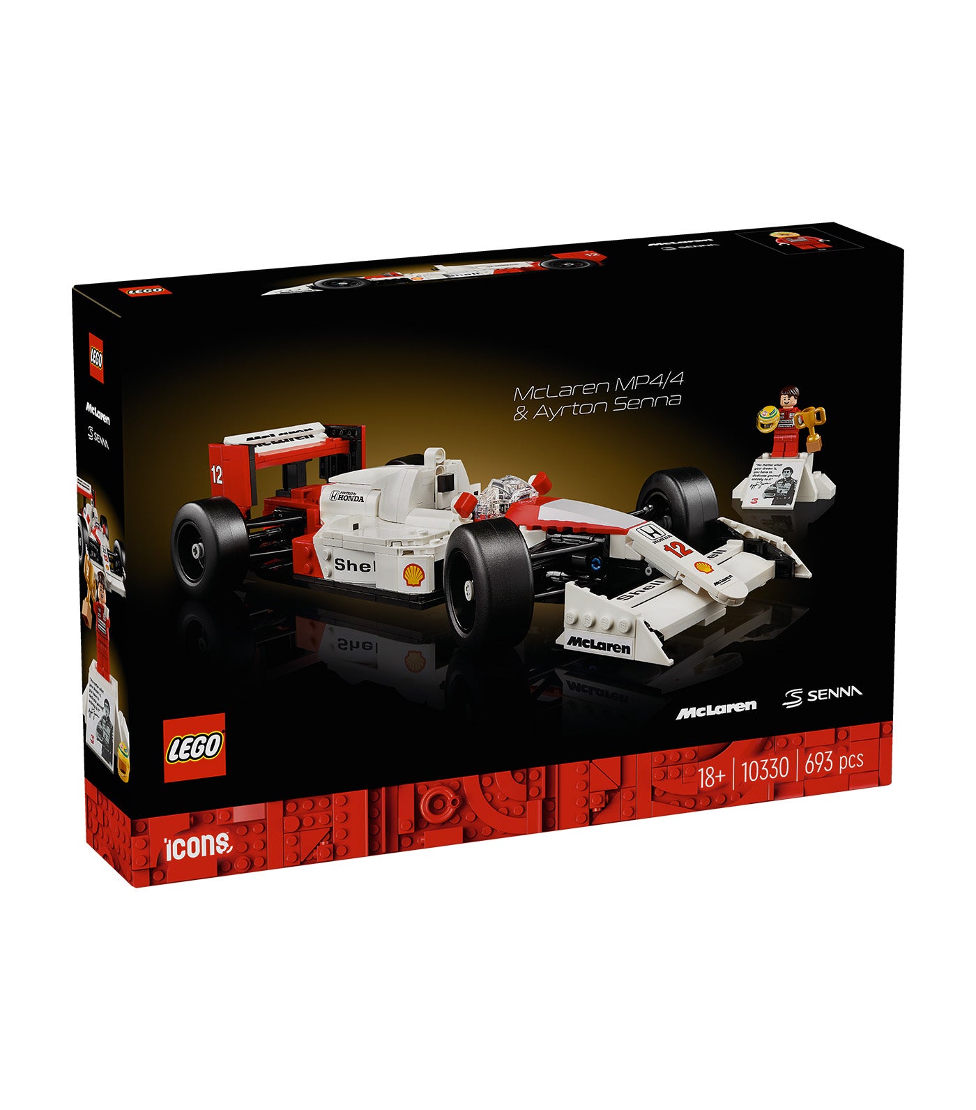 LEGO® Icons McLaren MP4/4 and Ayrton Senna