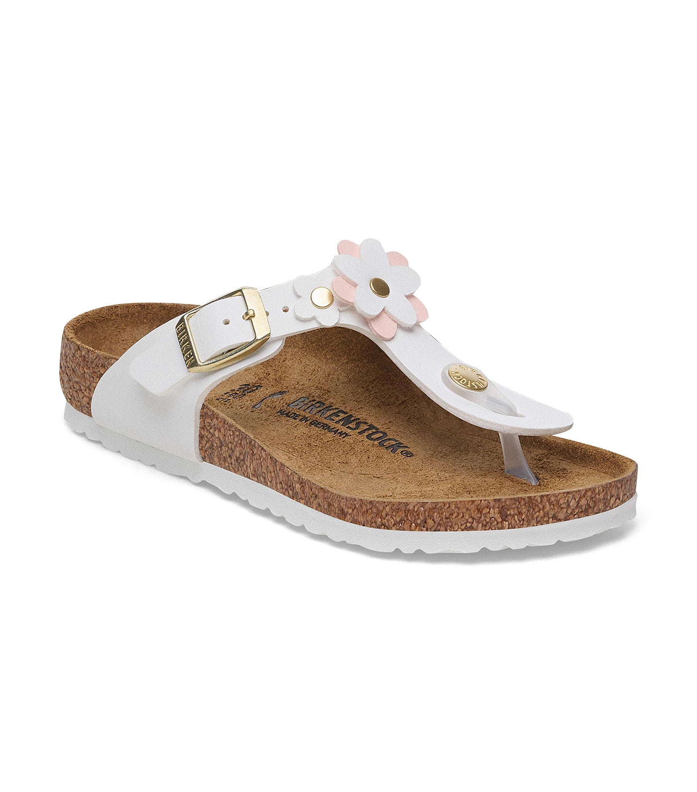 Birkenstock Gizeh Flowers 3 Kids White