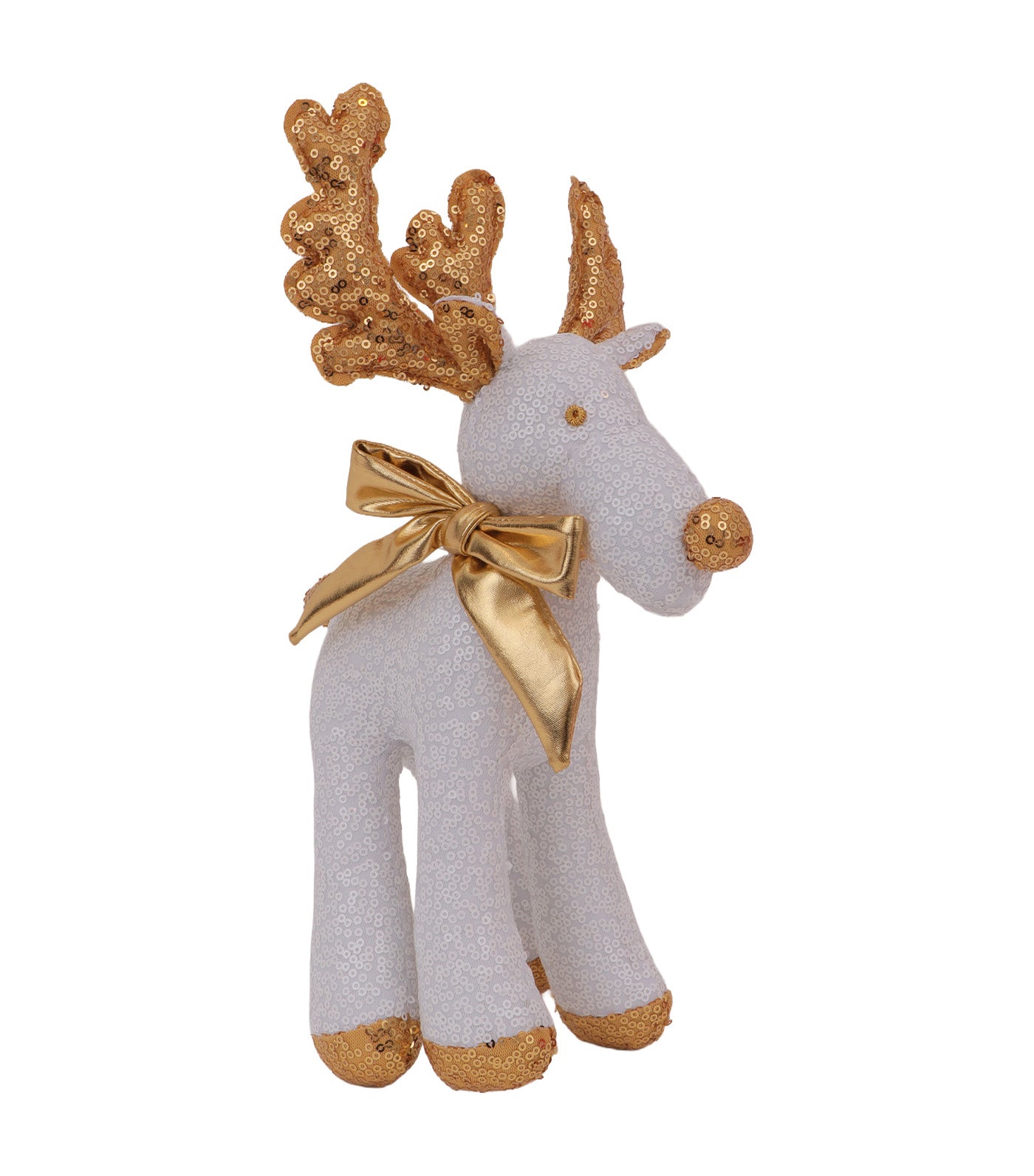 Reindeer Sequins White Gold