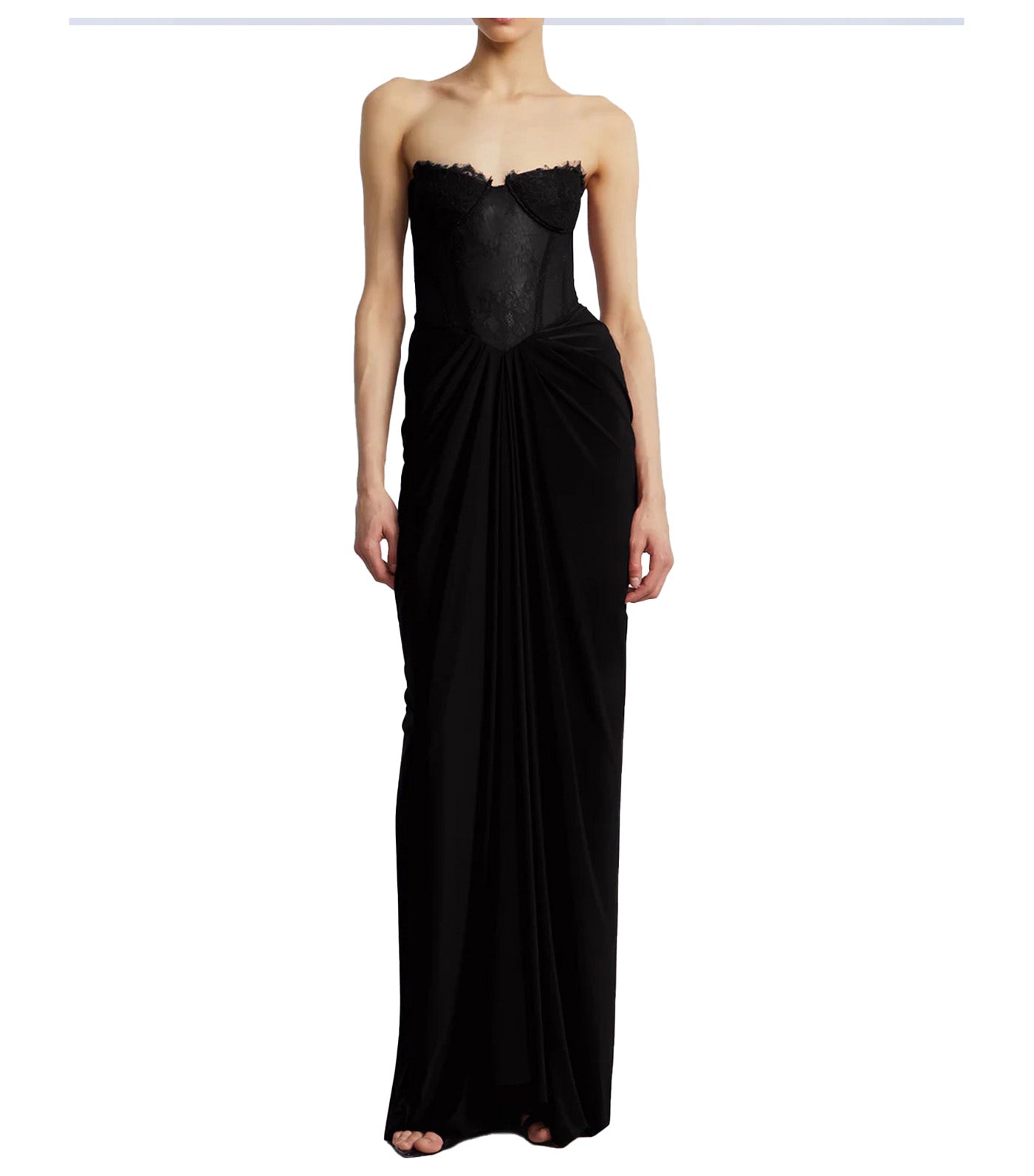 Lace and Jersey Gown