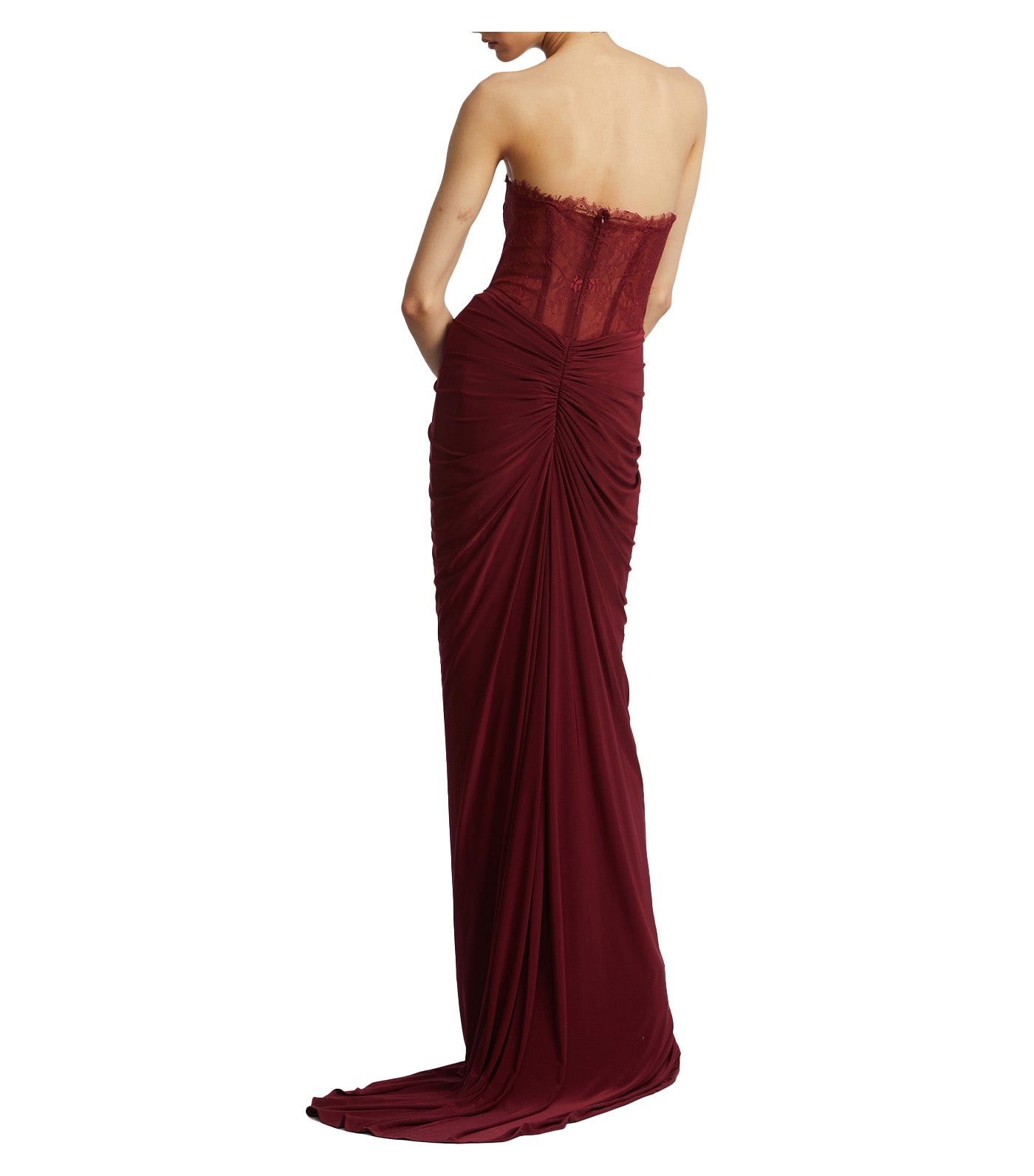 Lace and Jersey Gown