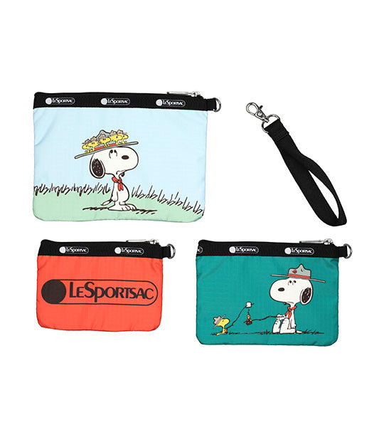 LeSportsac x Peanuts Wristlet Pouch Set Beagle Scout