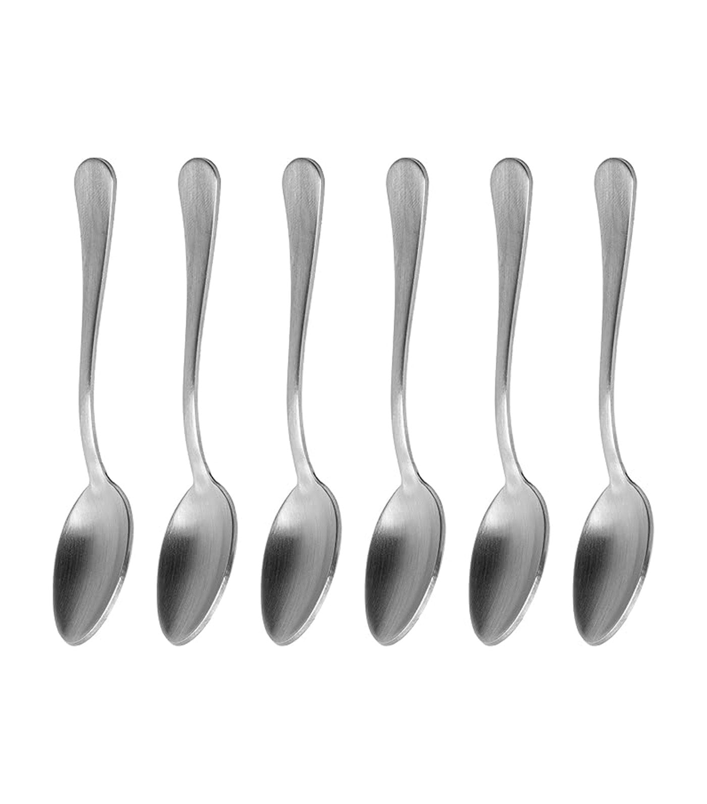 Pop! Moka Spoon Set of 6, Satin Stainless Steel 18/10