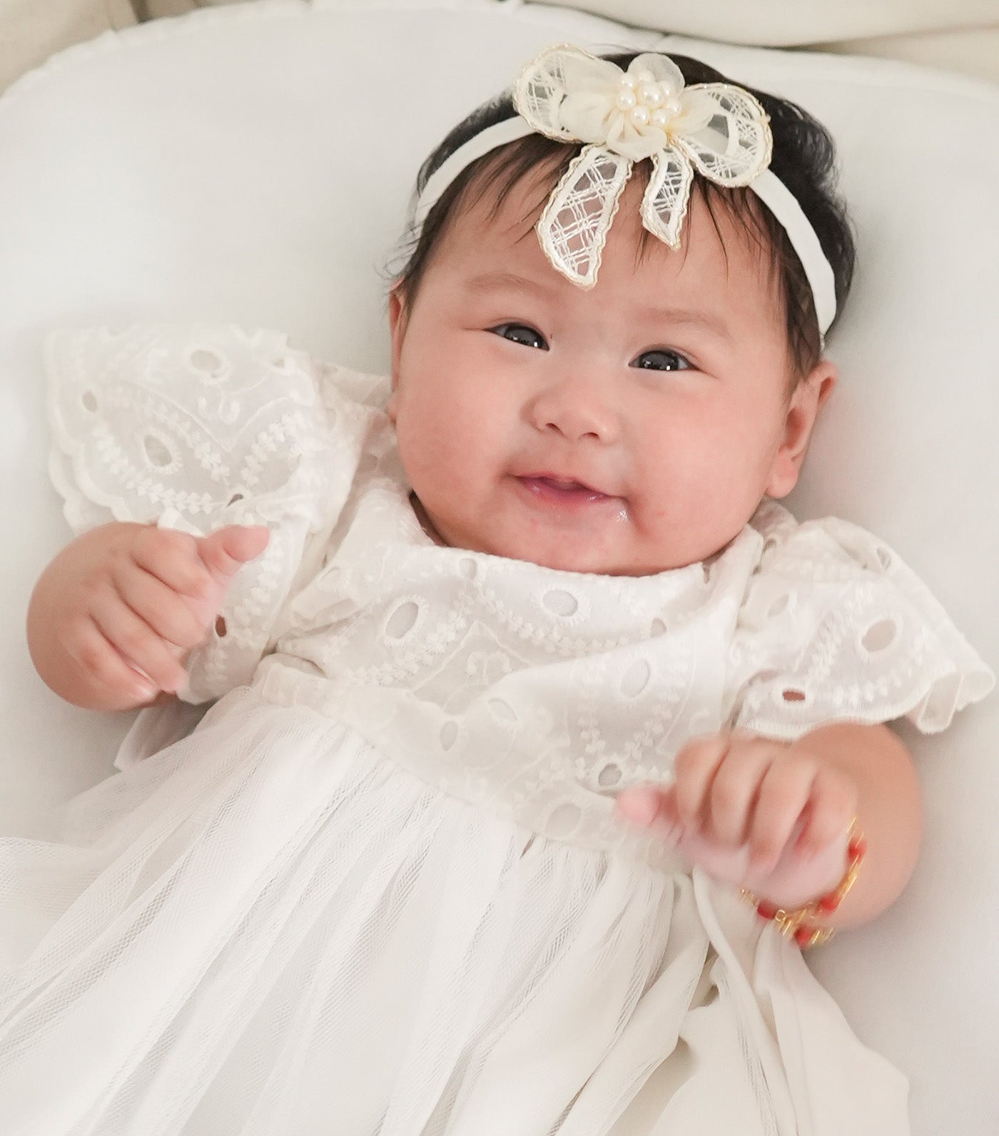 Piccoli Brielle Baptismal Gown White 