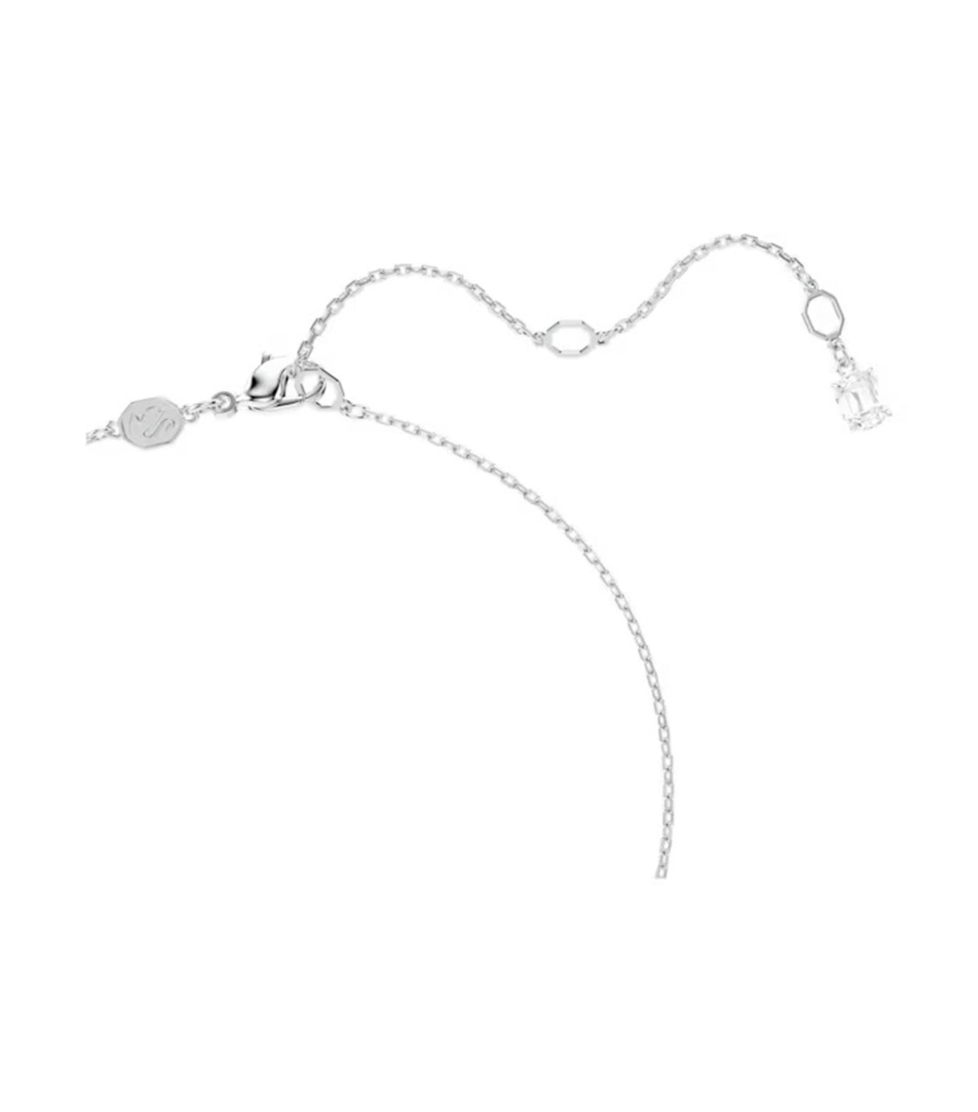 Swan Pendant Swan, White, Rhodium Plated