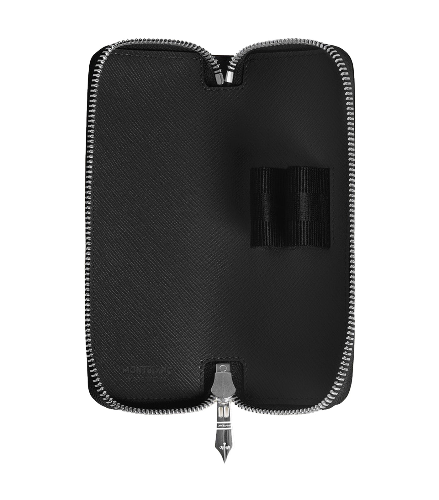 Sartorial 2 Pen Pouch with Zip Black