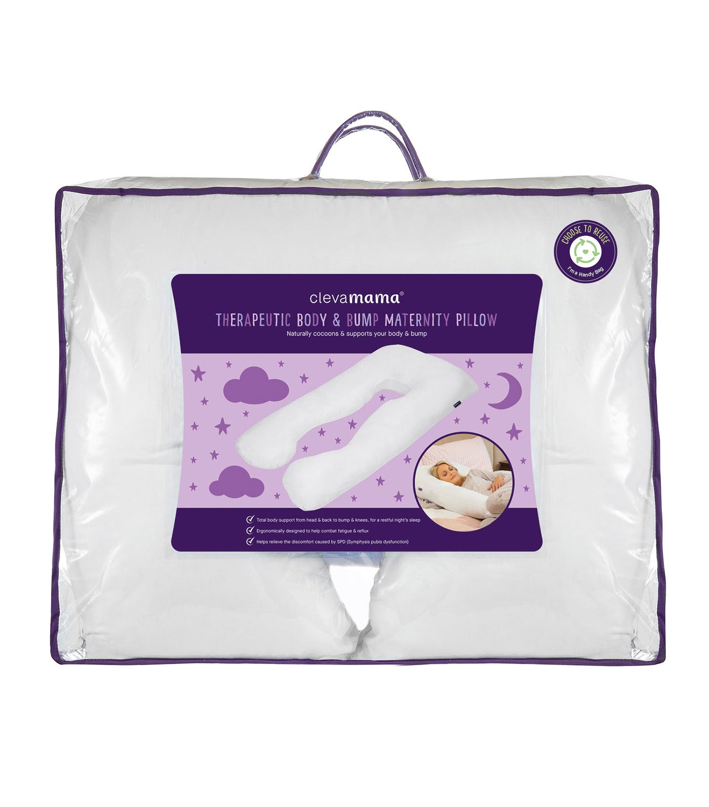 Body&Bump Therapeutic Maternity Pillow White