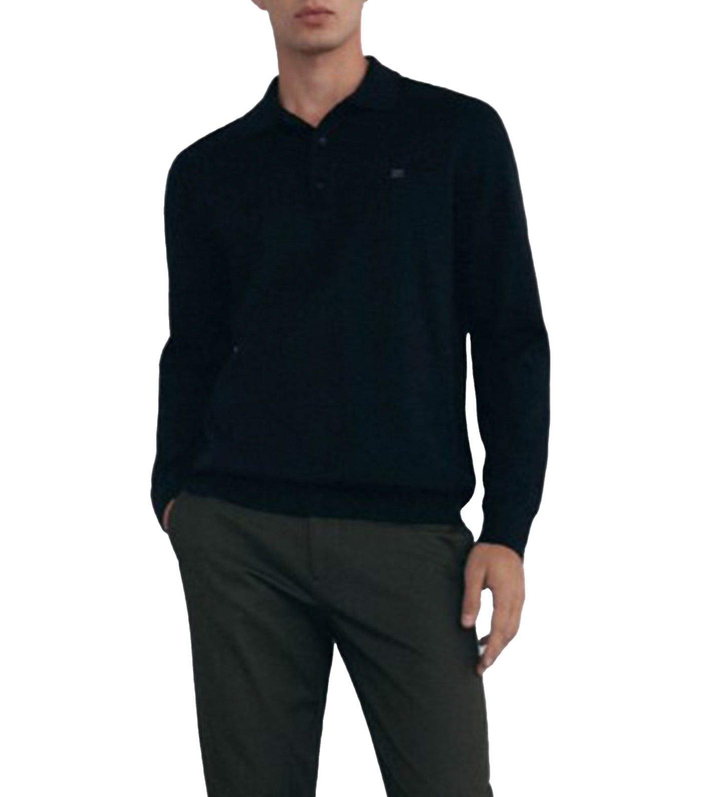 Polo Neck Sweater Black