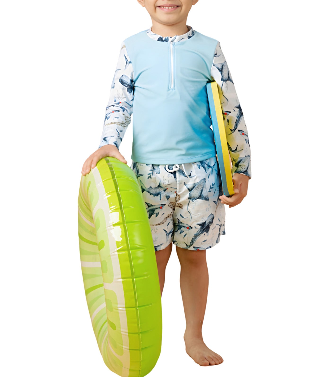 Little Dylan Top and Shorts Blue Shark