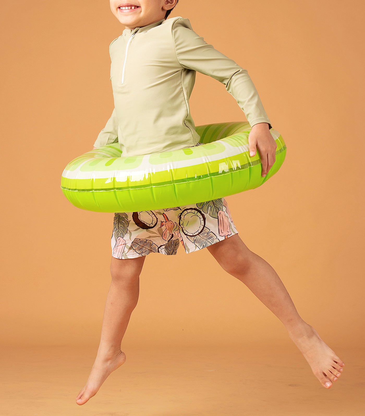 Little Paddler Liam Rashguard Top and Shorts Set for Boys Coconut