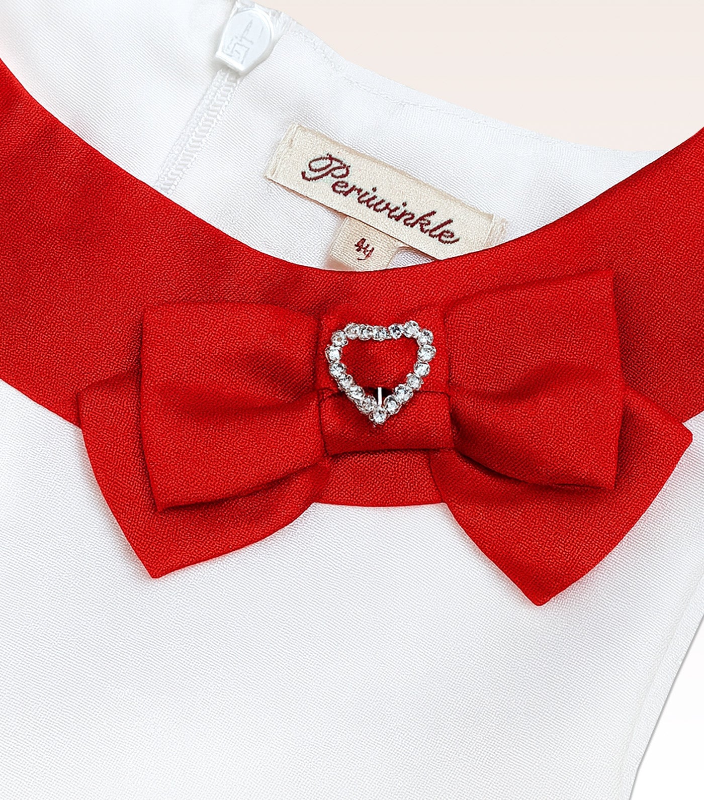 Periwinkle Rozenne Girls Party Dress Red Striped