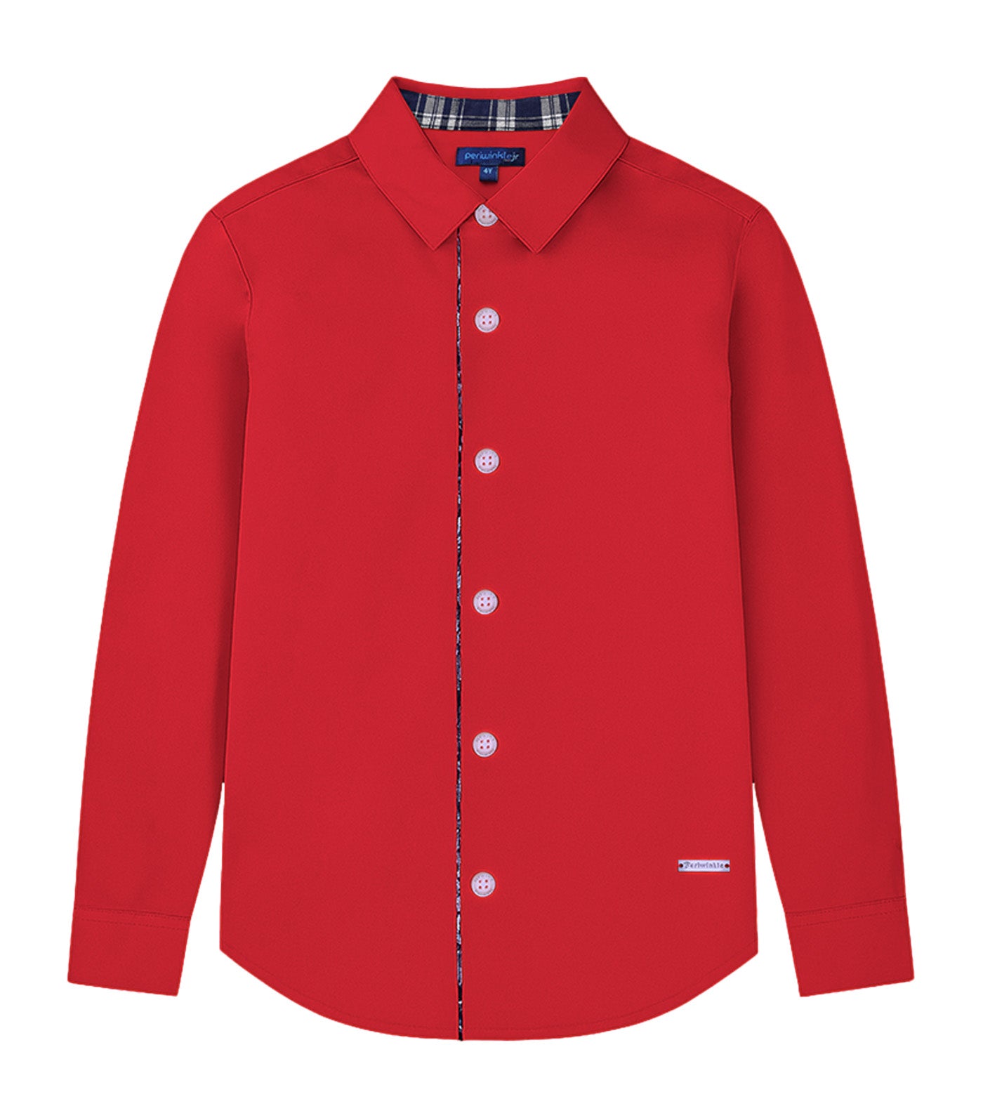 Periwinkle Harry Boys Button-Down Long Sleeves Red