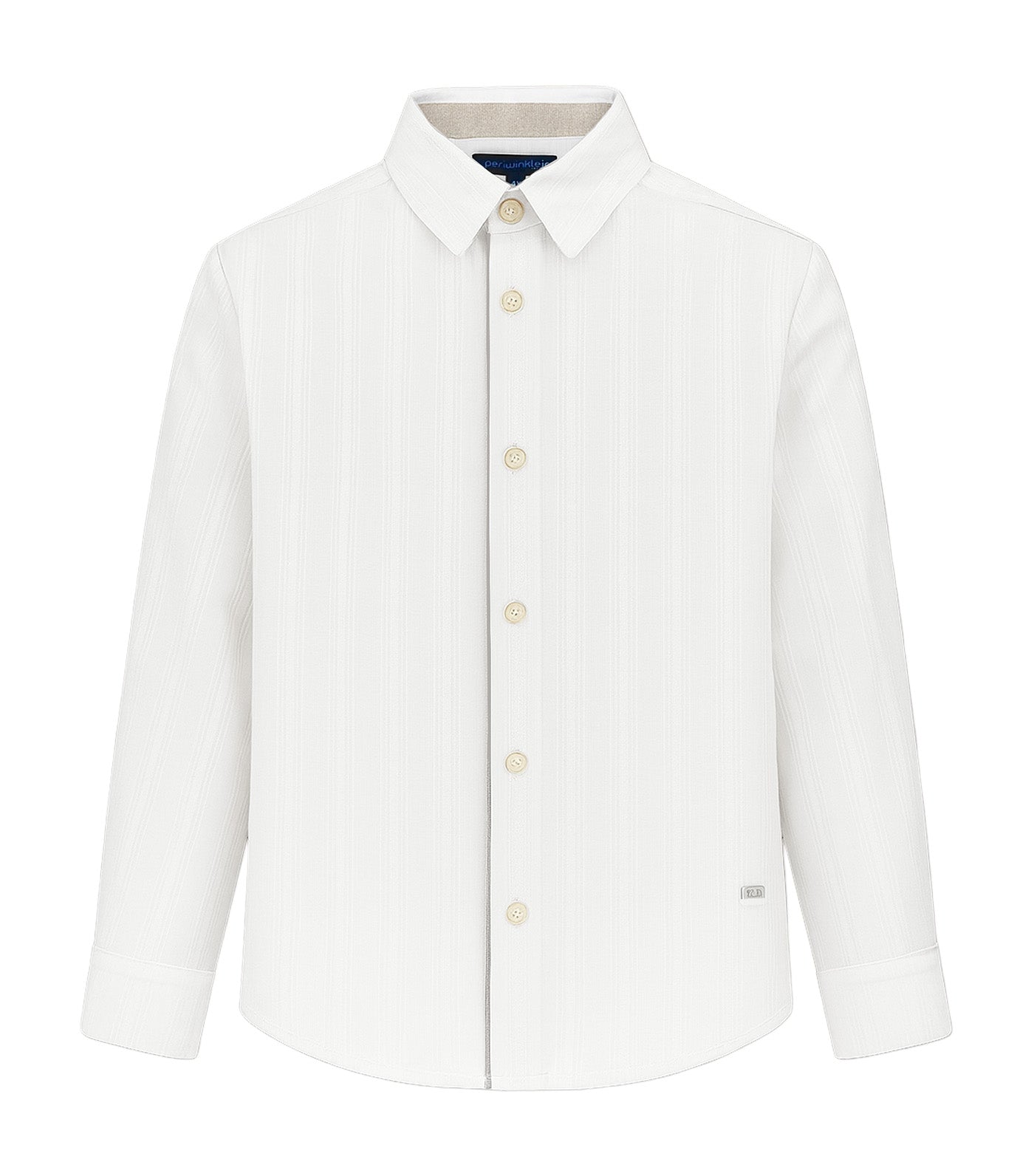 Periwinkle Harry Boys Button-Down Long Sleeves White