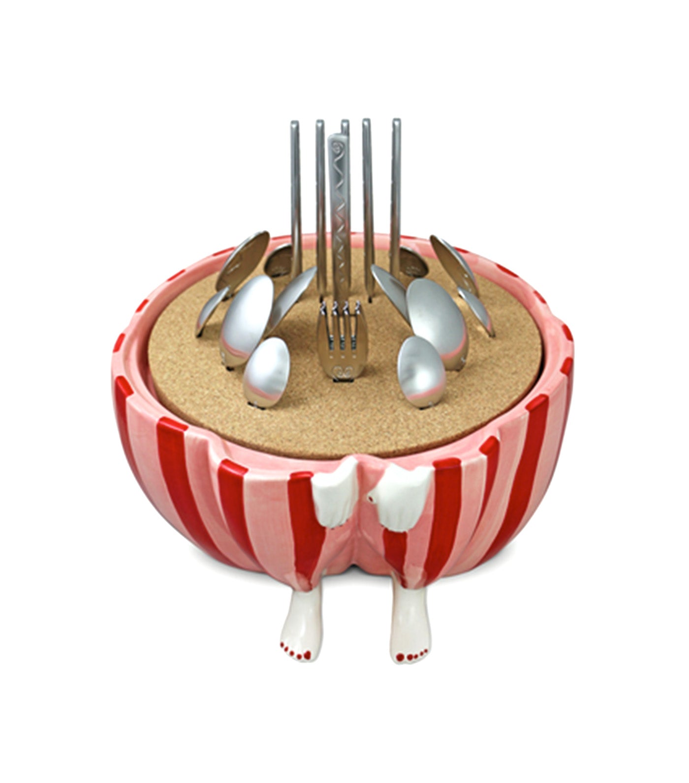 Laetitia Rouget Passionnément 24-Piece Flatware Set Matte With Earthenware Holder