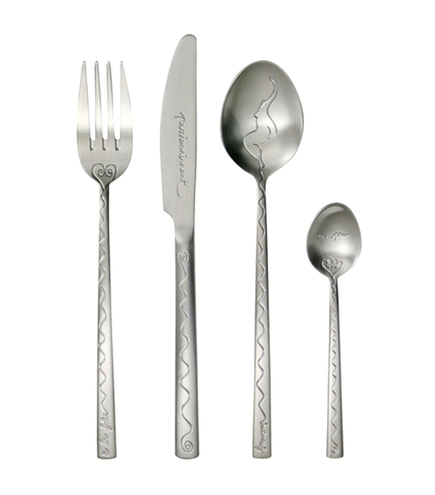Laetitia Rouget Passionnément 24-Piece Flatware Set Matte With Earthenware Holder