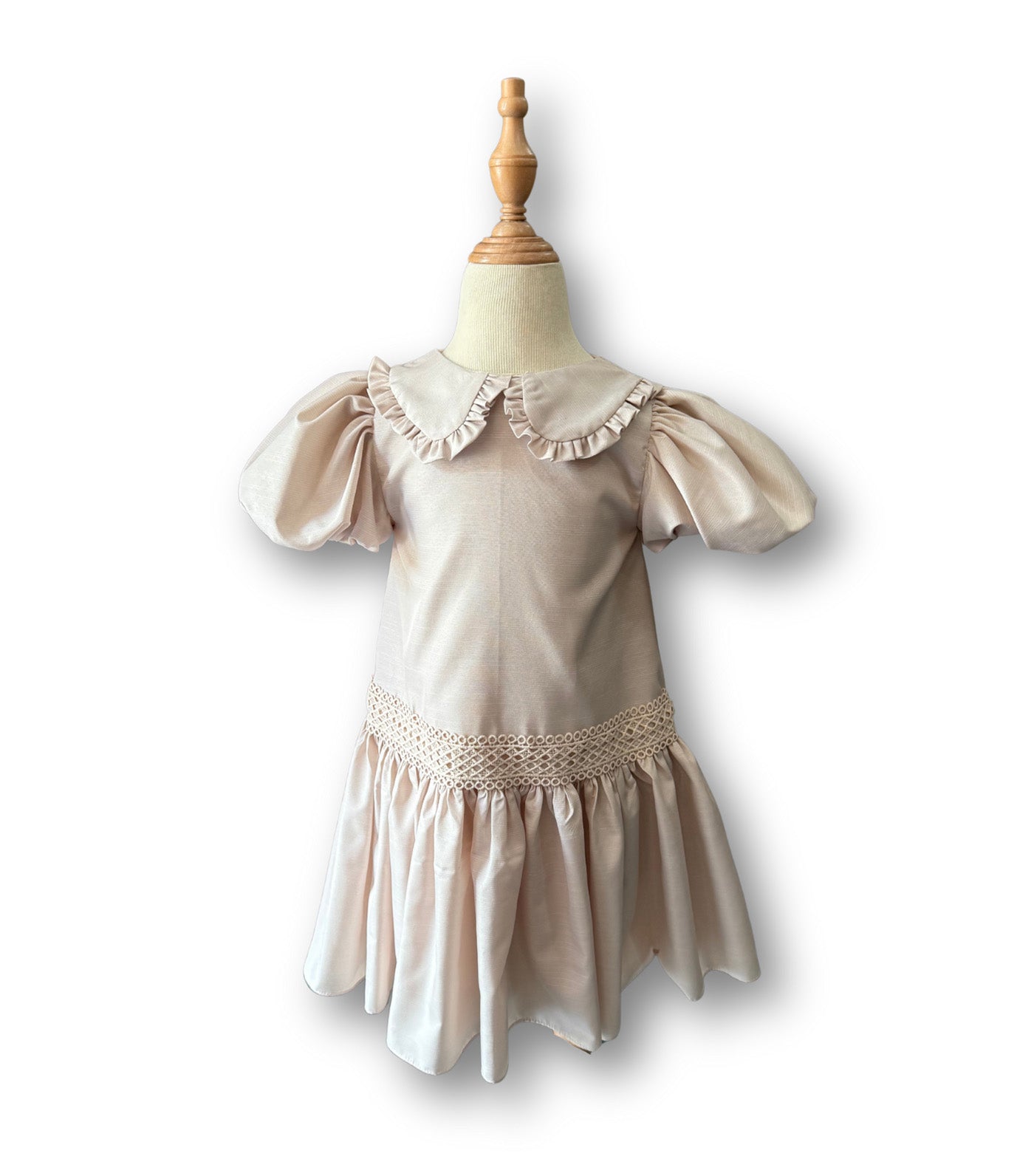 Yanna Shirred Cotton Dress Mocha