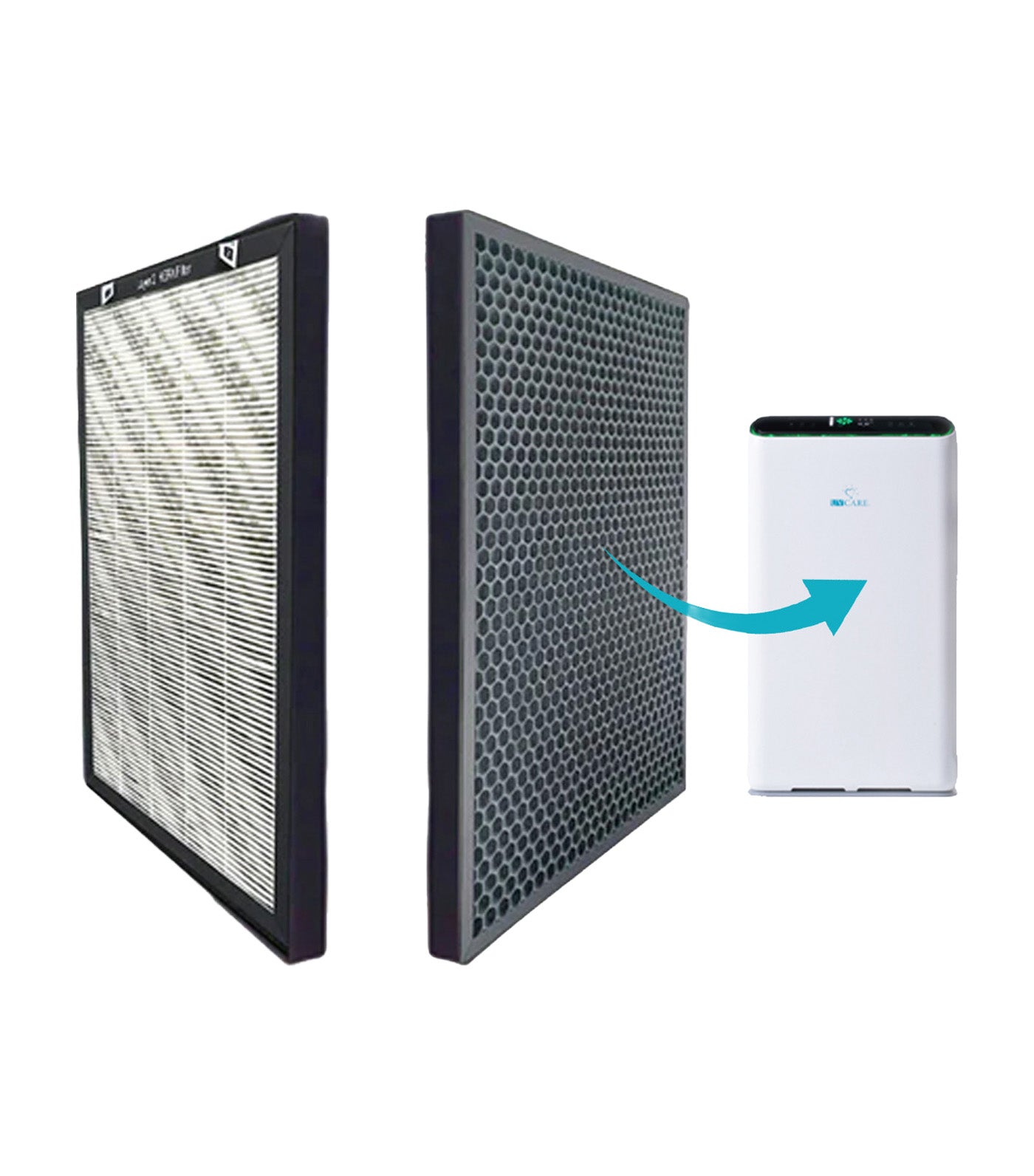 Super Air Cleaner HEPA Filter/Activated Carbon Filter Set