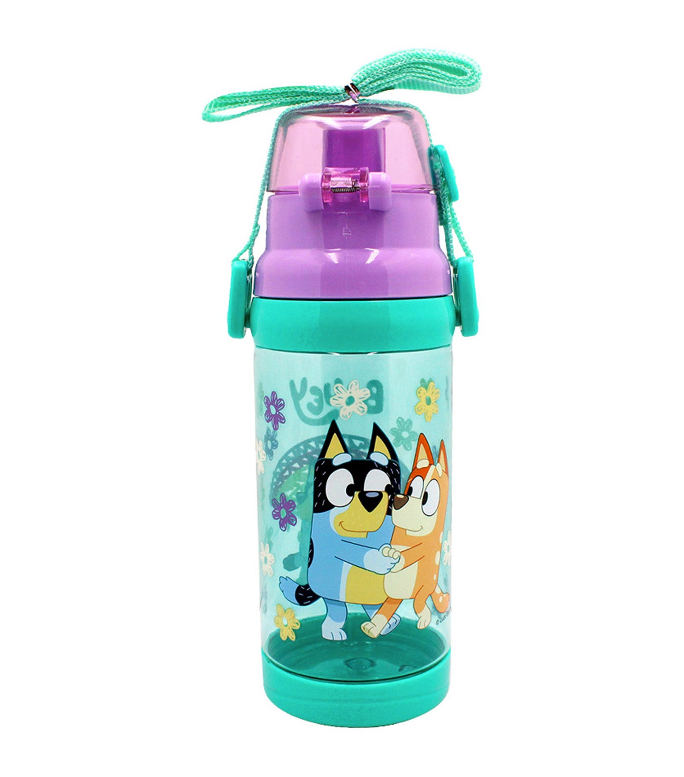 Bluey Plastic Water Bottle with Strap 500mL
