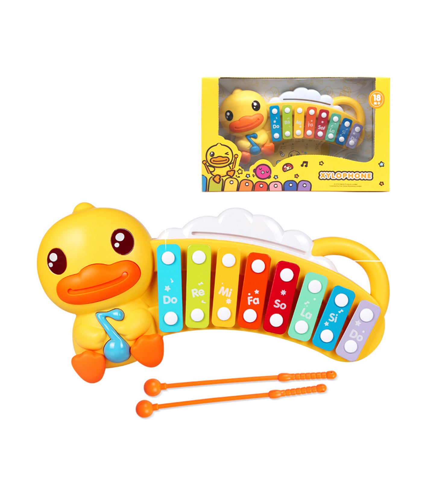 B.Duck Xylophone Hand-Pounded Musical Toy