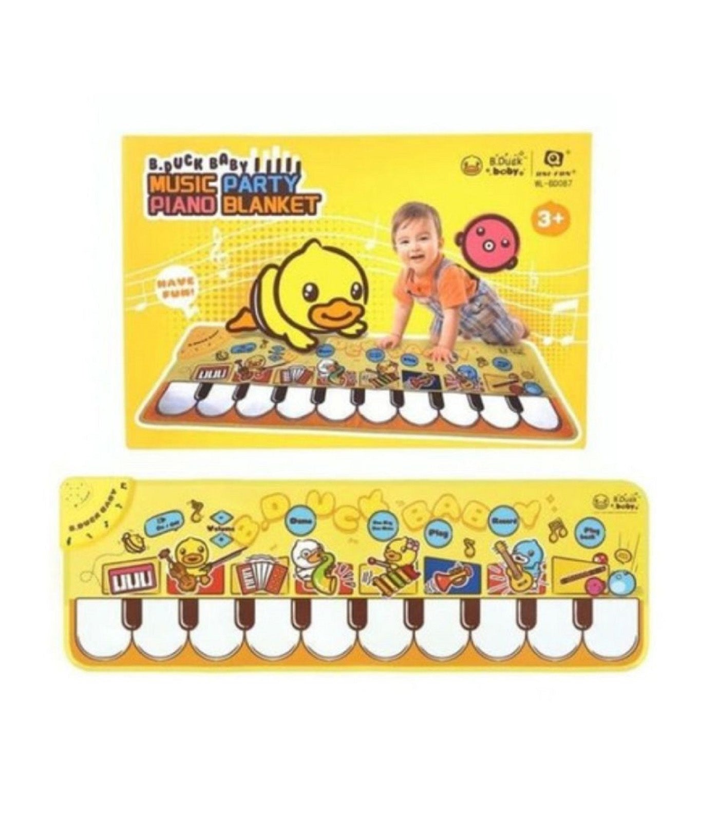 B.Duck Music Party Piano Blanket