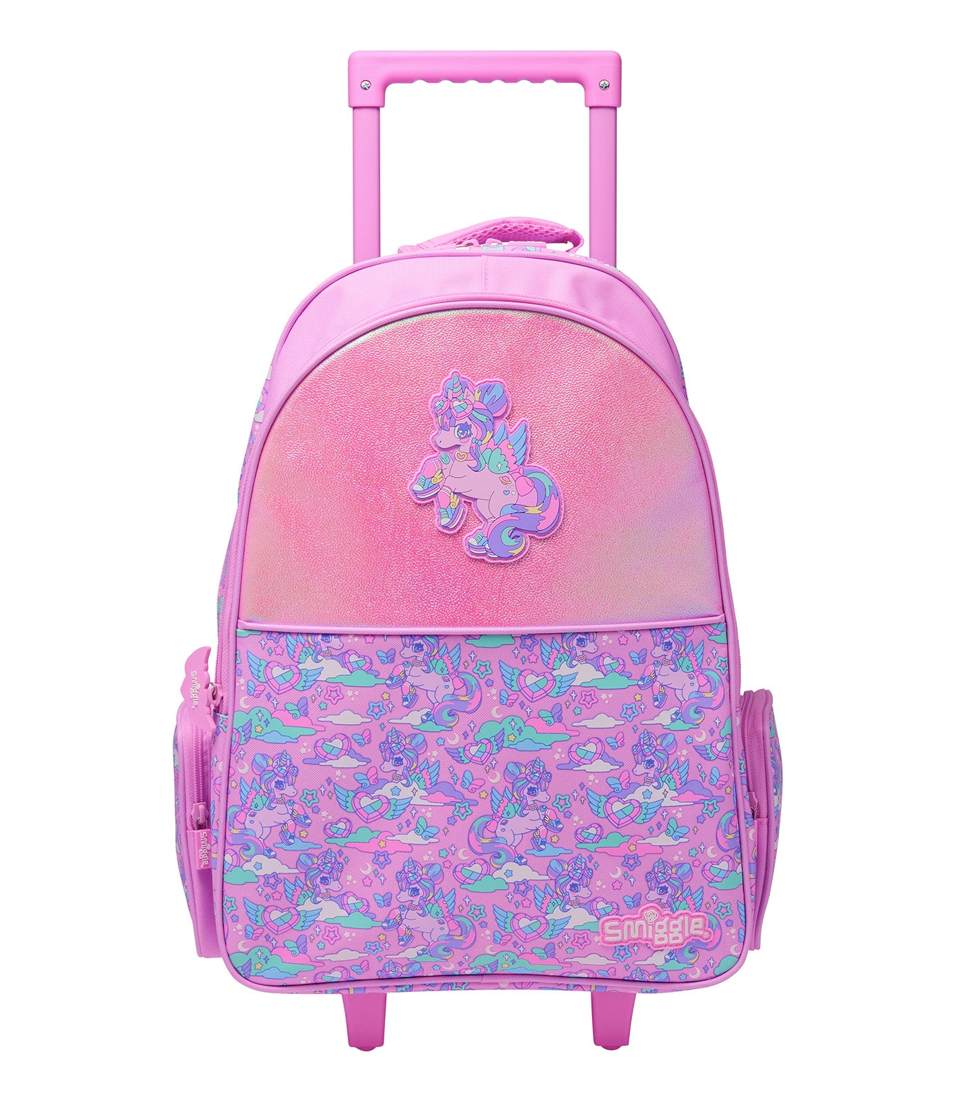 Trailblazer Trolley Backpack with Light Up Wheels Pink