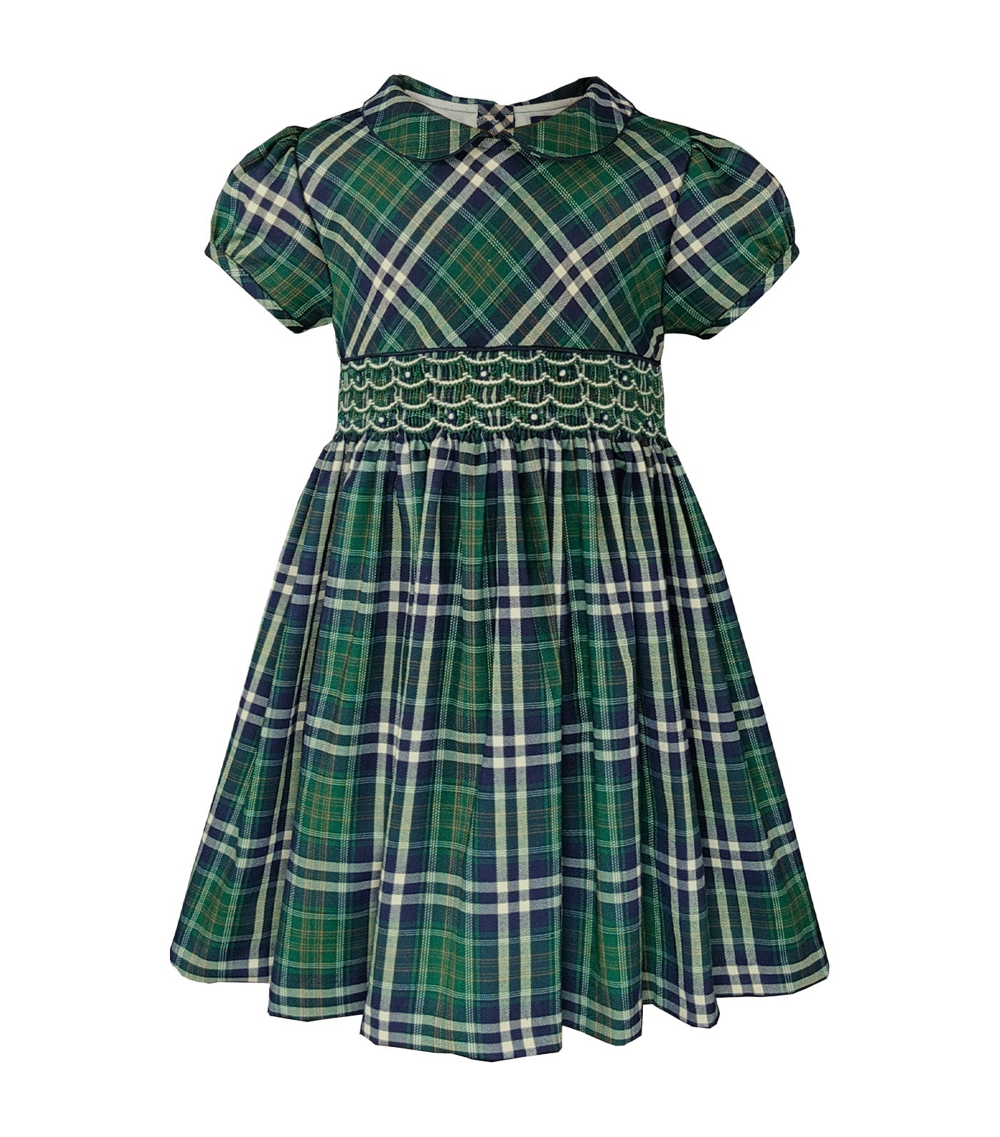 Serafin Checkered Smocked Dress