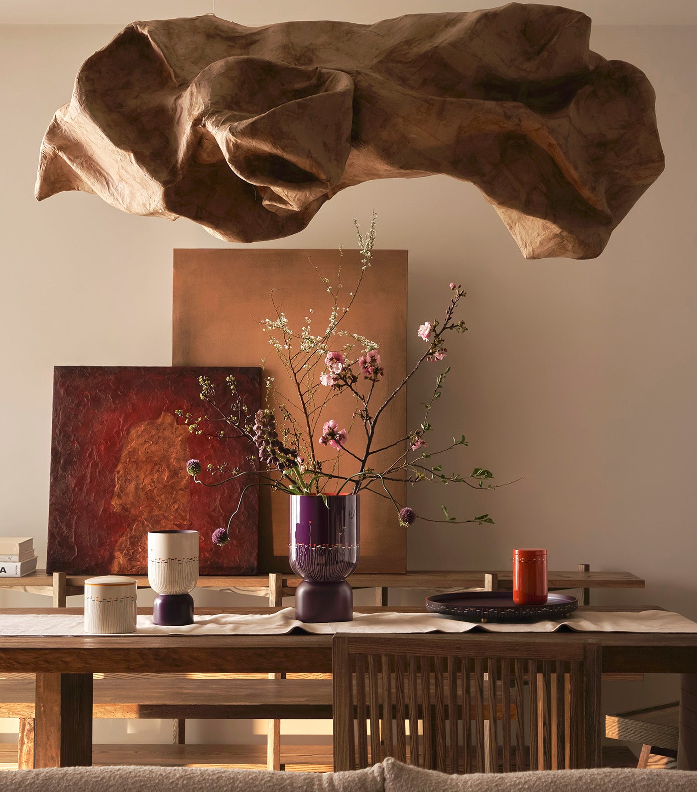 Awakening Round Tray Red
