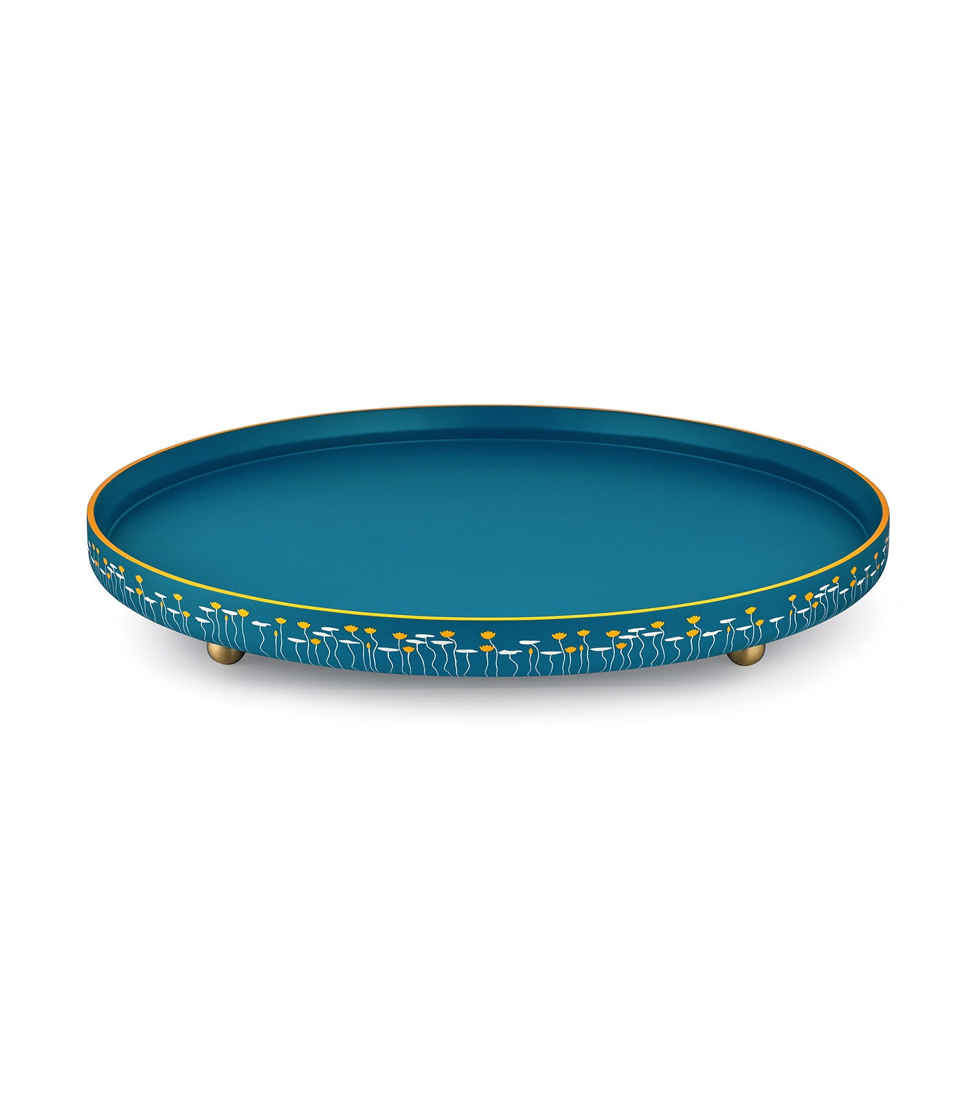 Awakening Round Tray Blue