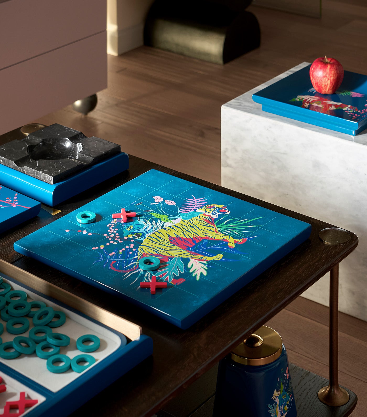 Tigris Tic-Tac-Toe Board Game Blue