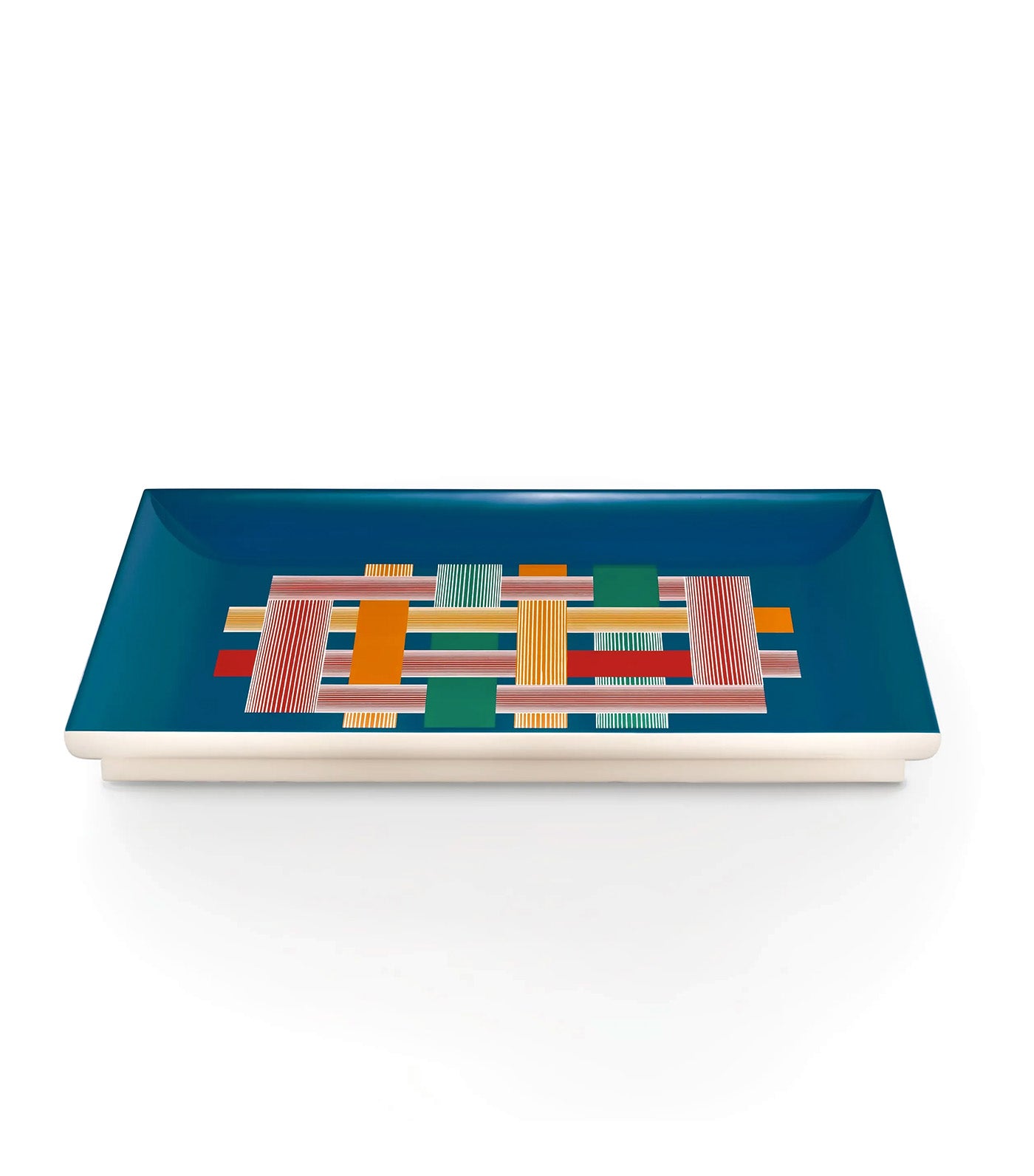 Rectangular Tissage Tray, Size L Blue