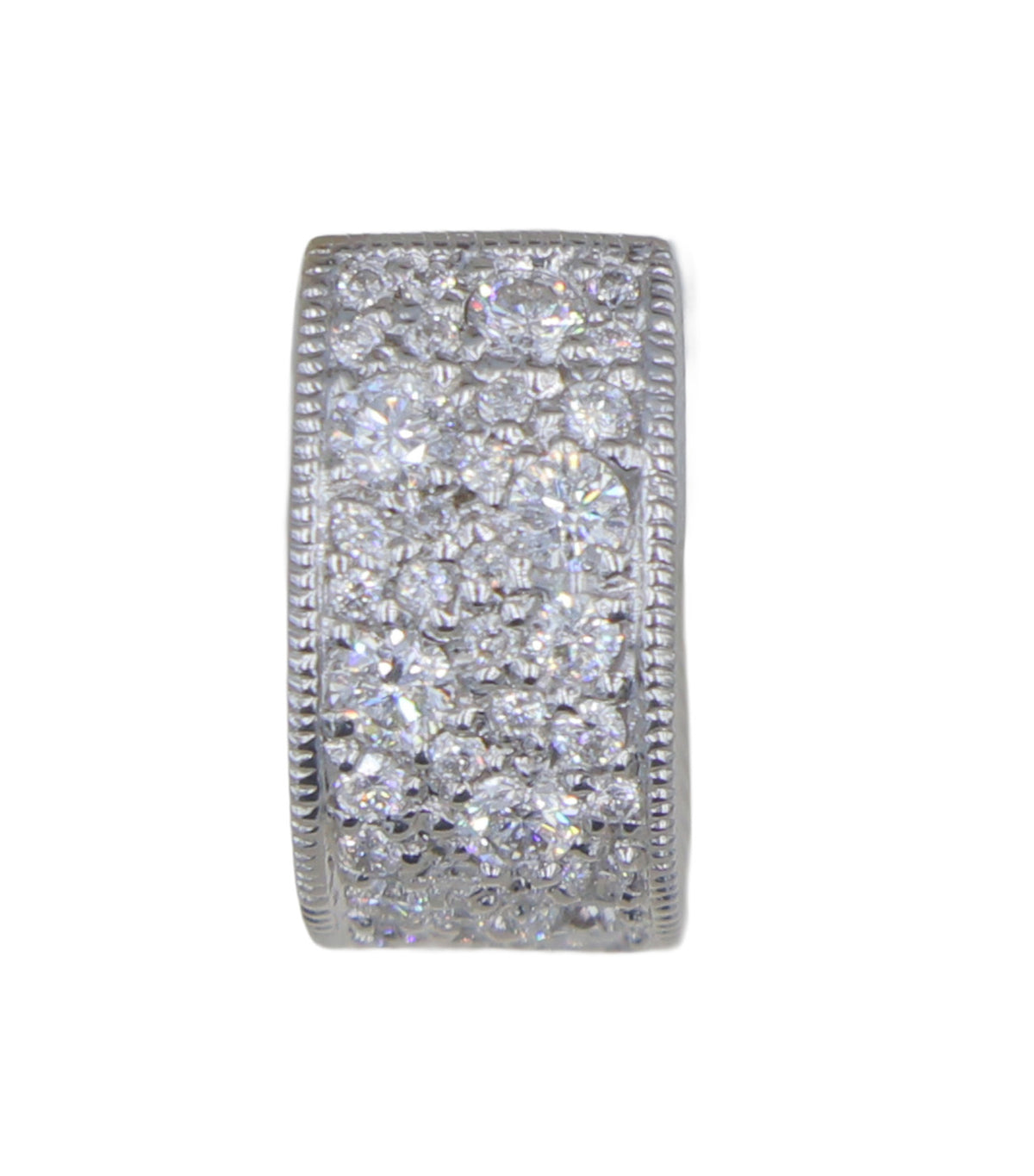 13mm Diamond Pave Hoop Earrings