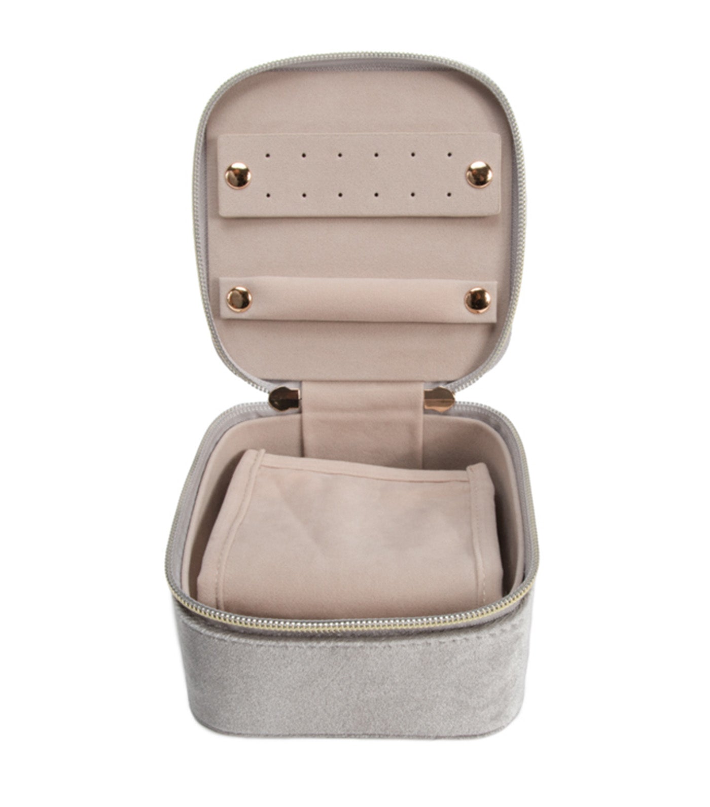 Vera Travel Jewelry Case with Pouch Silver