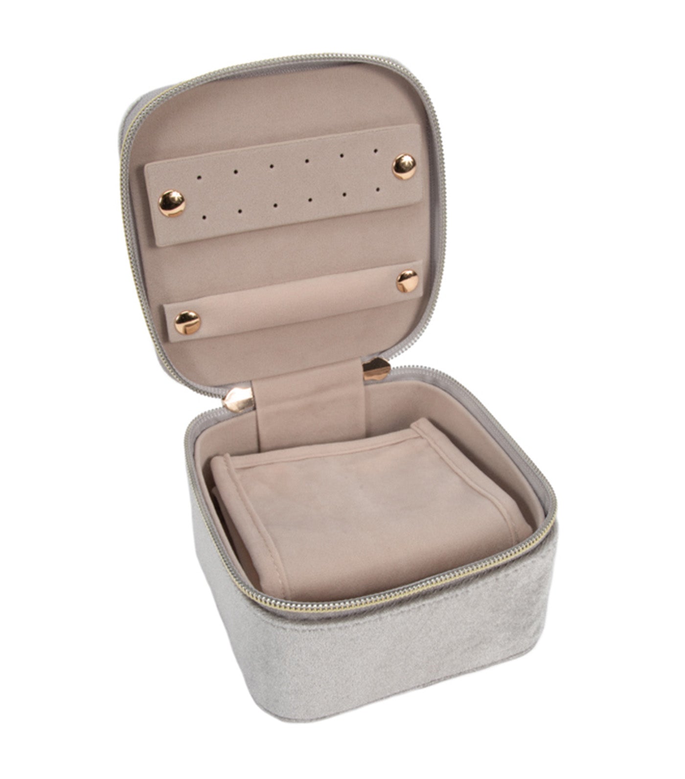 Vera Travel Jewelry Case with Pouch Silver