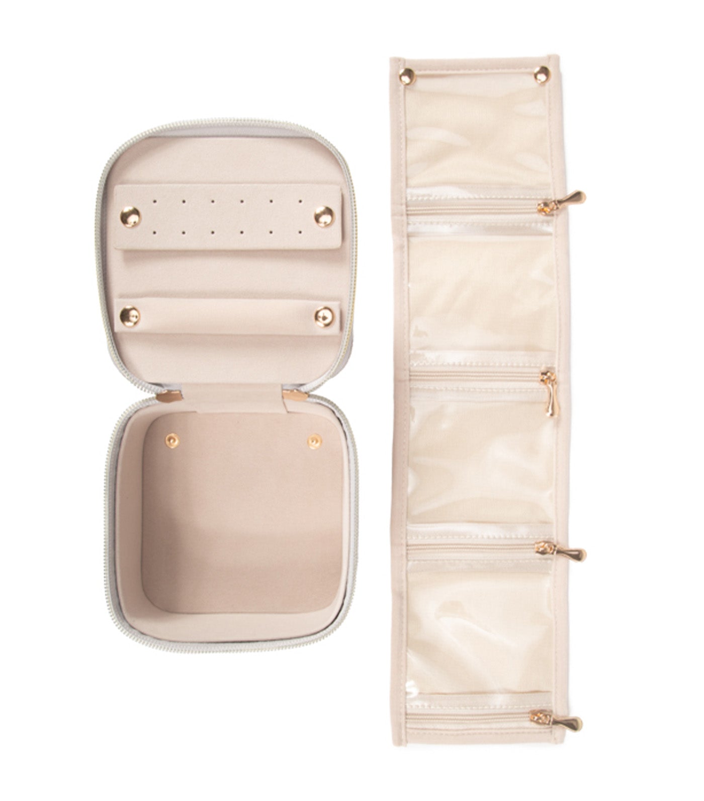 Vera Travel Jewelry Case with Pouch Silver