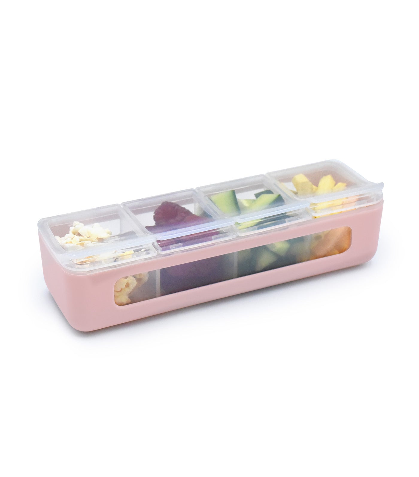 Melii Snackle Box - 4 Compartment Pink