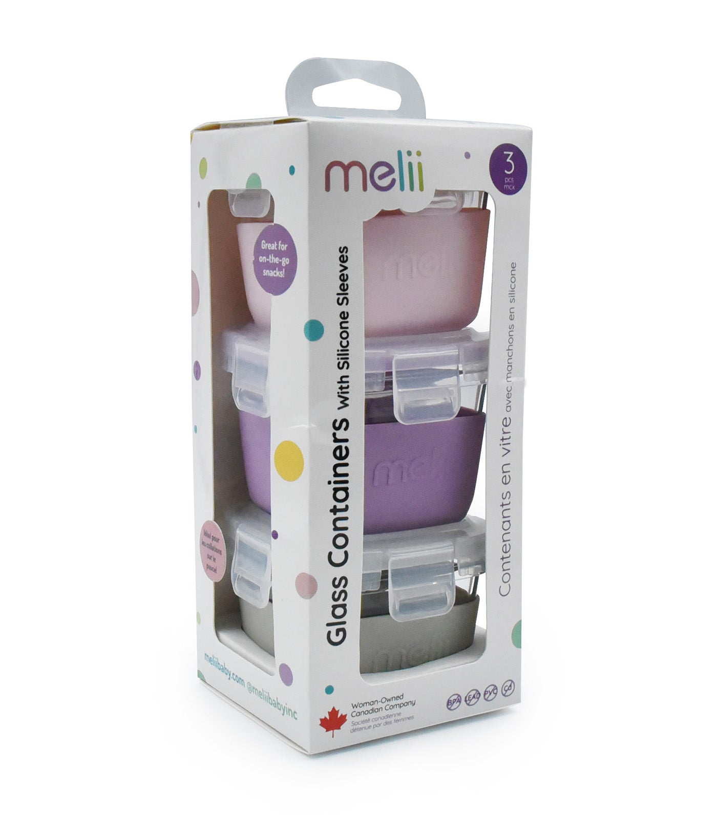 Glass Containers with Sleeve 3-Piece