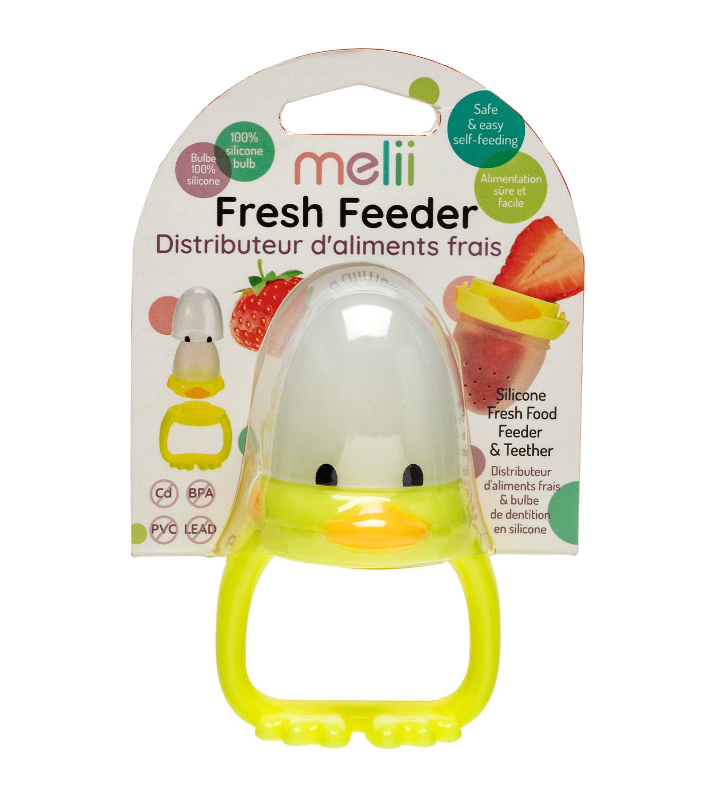 Silicone Duck Fresh Food Feeder and Teether
