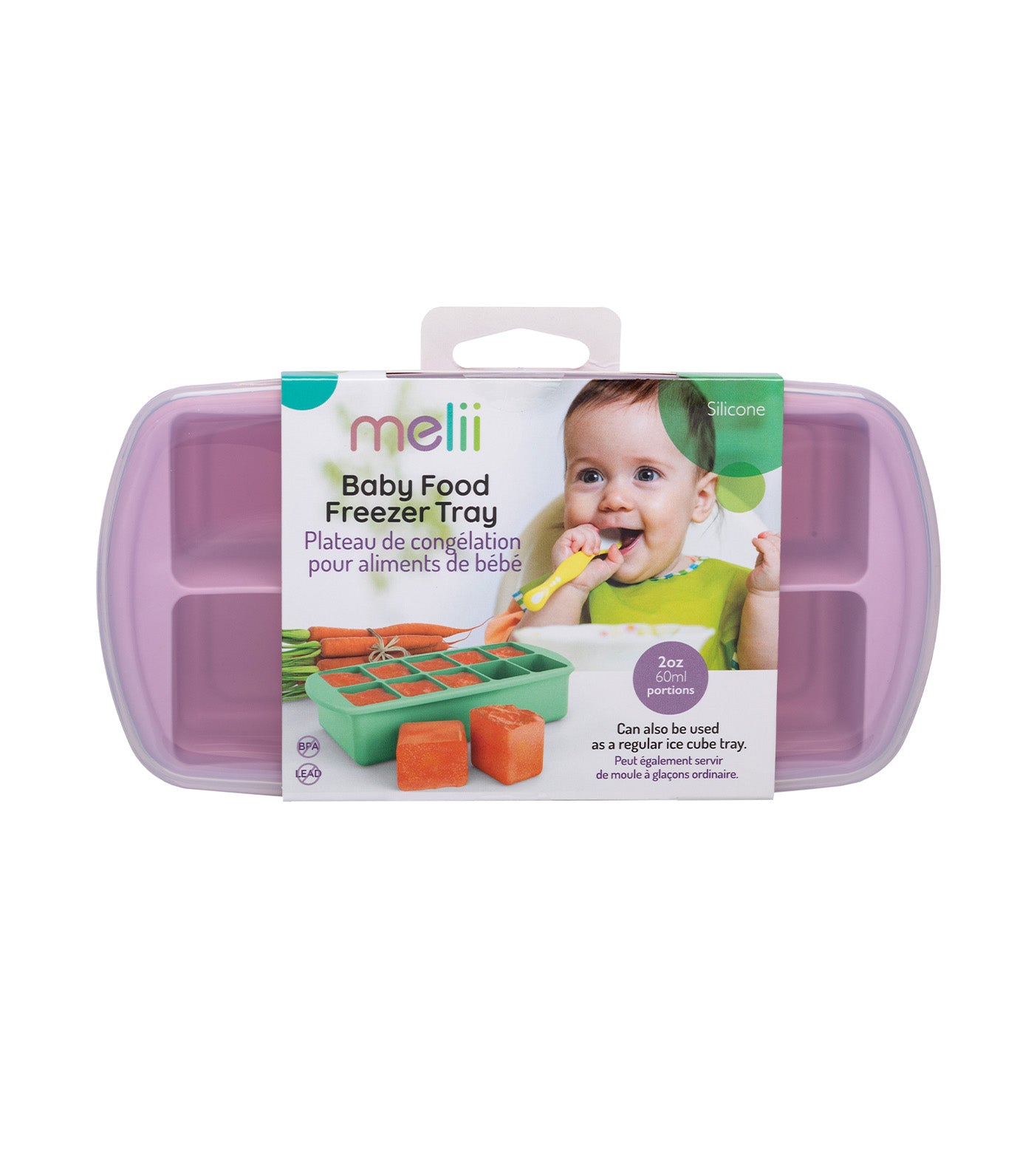 Silicone Baby Food Freezer Tray with Lid