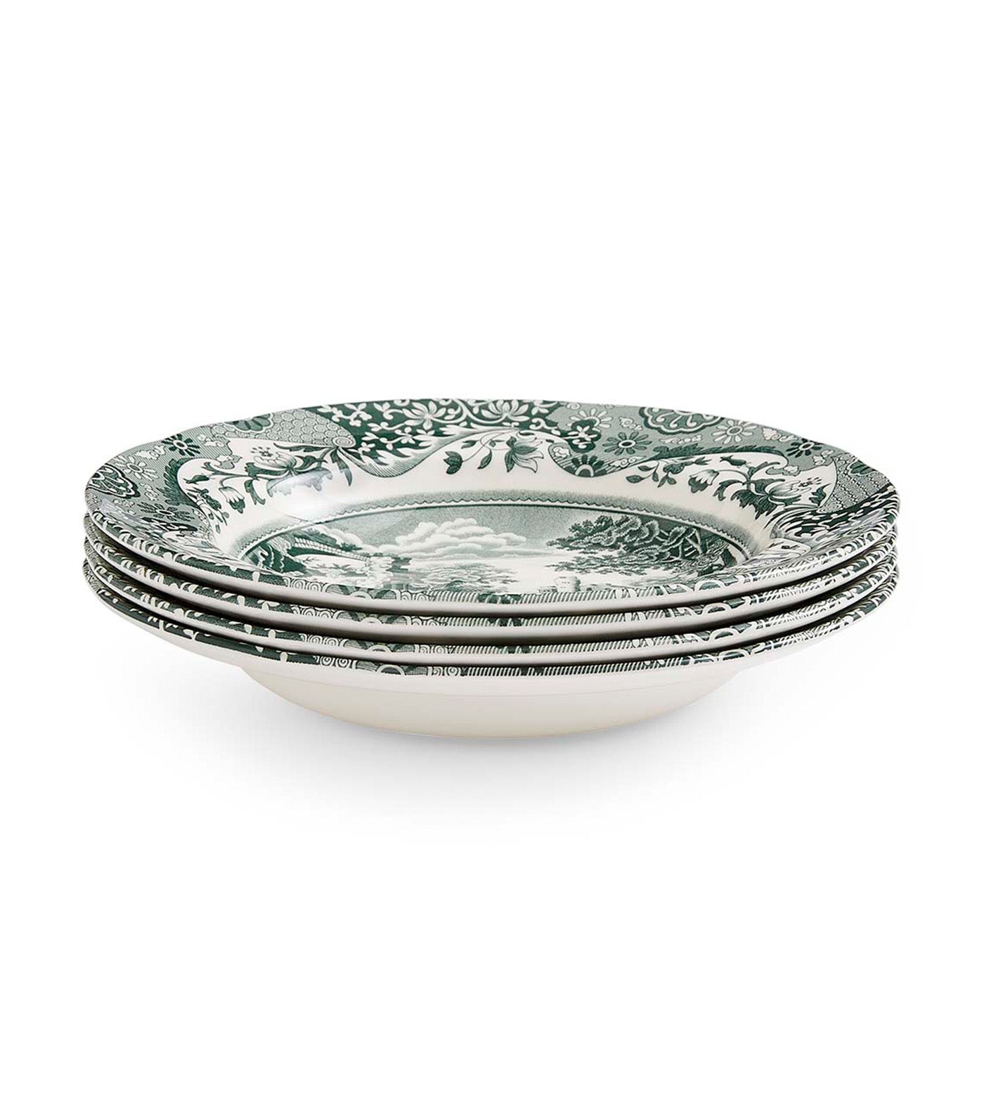 Spode Heritage Green Italian Collection Soup Plate Set of 4