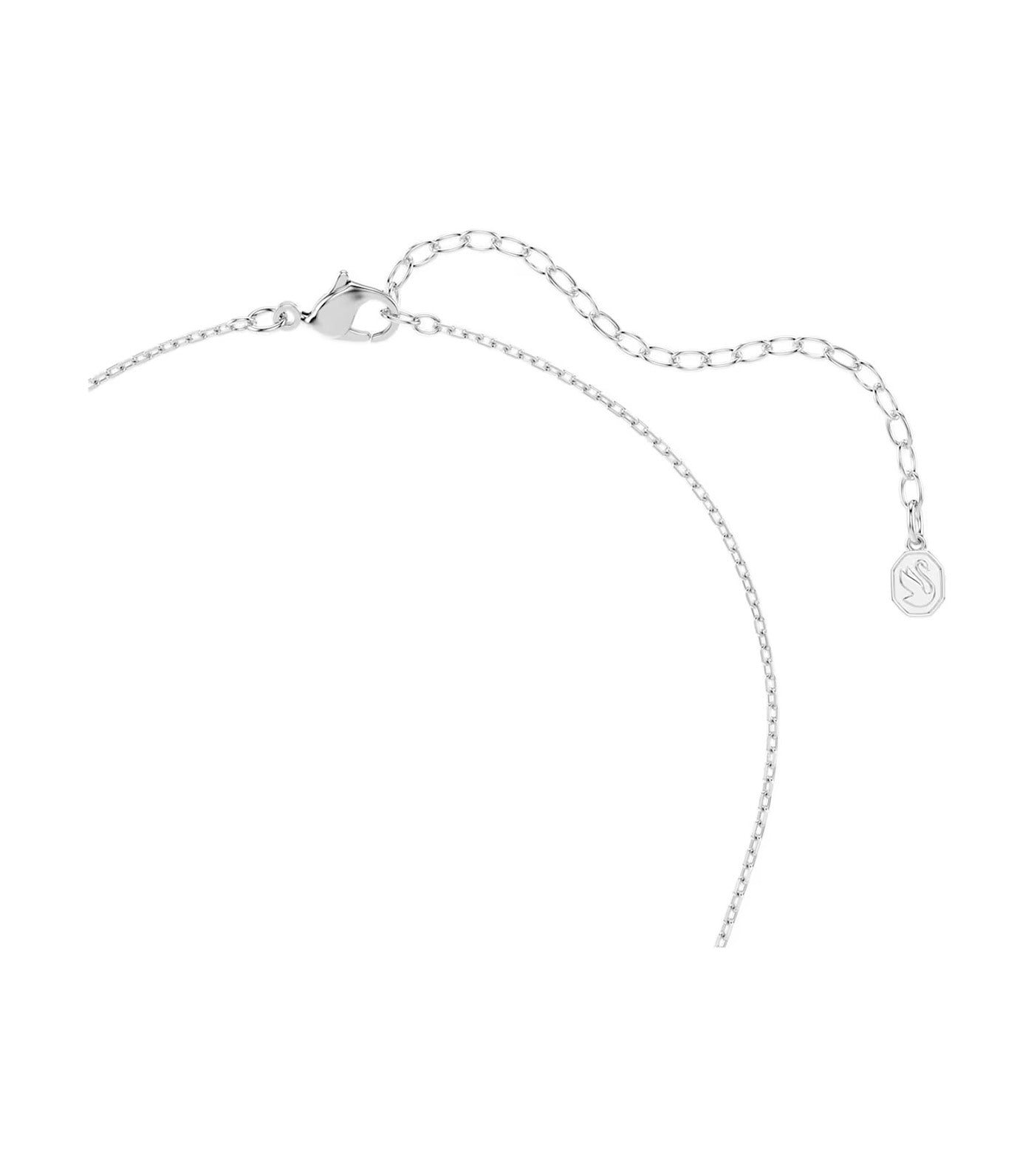 Symbolica Pendant Crystal Pearl, Round Cut, Pavé, Horse Shoe, Rhodium Plated, White