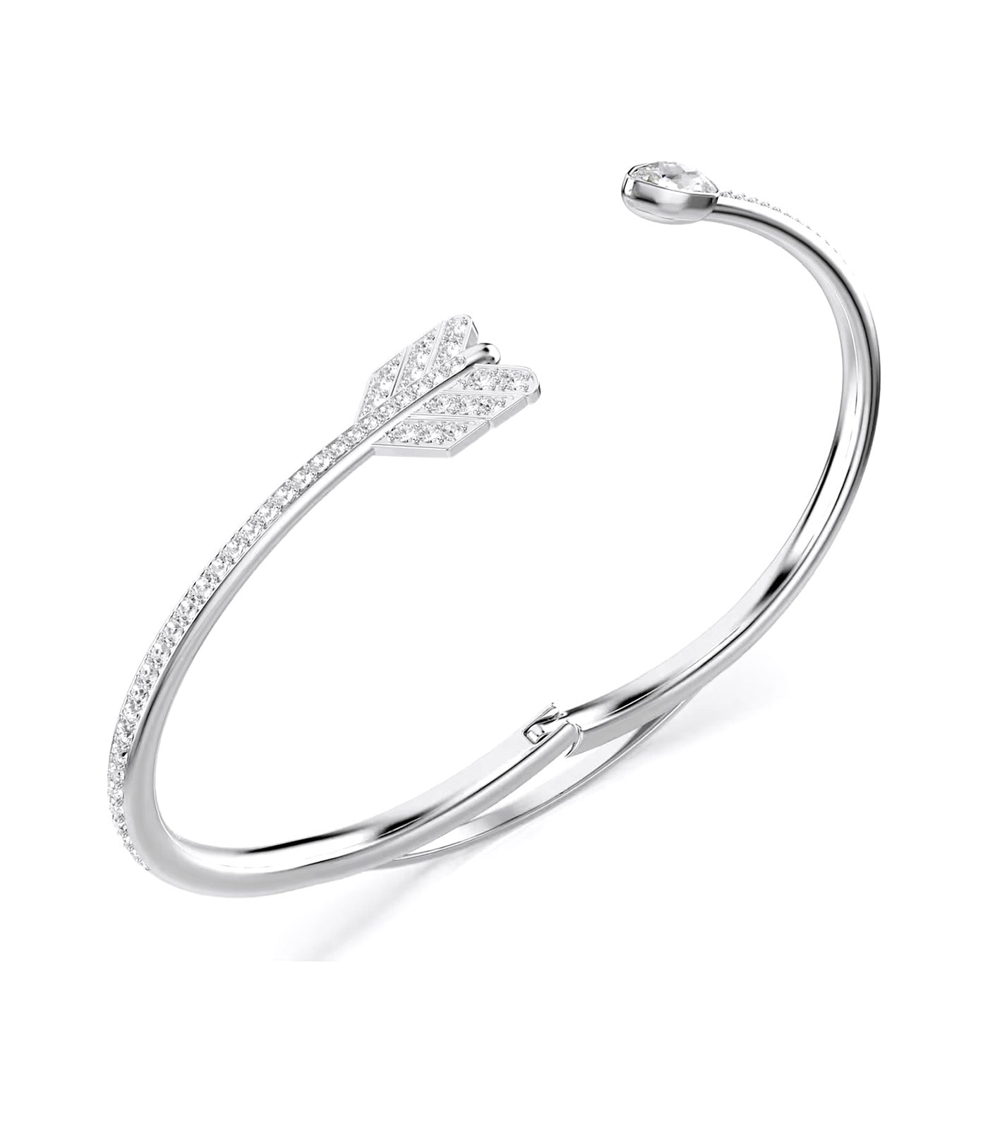 Swarovski Idyllia Bangle Mixed Cuts, Arrow, Rhodium Plated, White