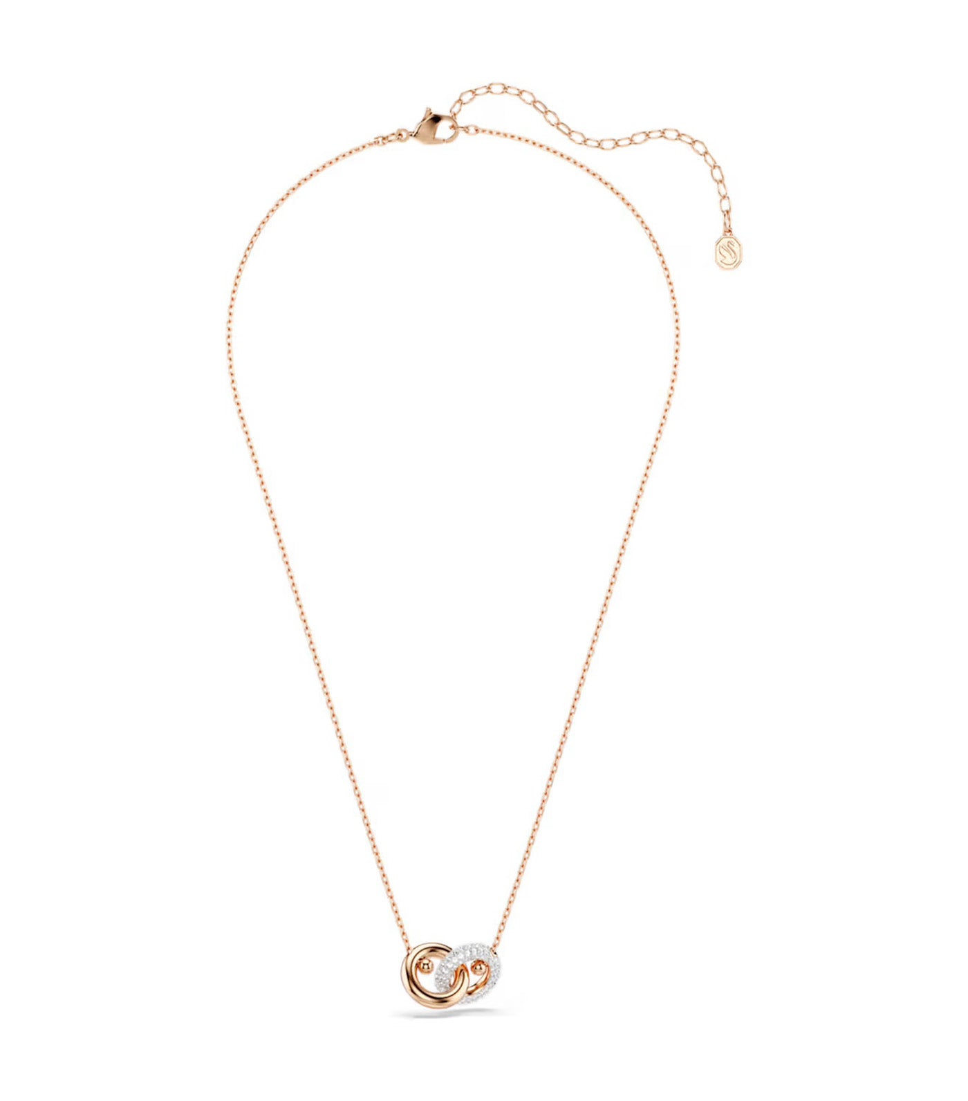 Dextera Pendant Round Cut, Rose Gold-Tone Plated, White