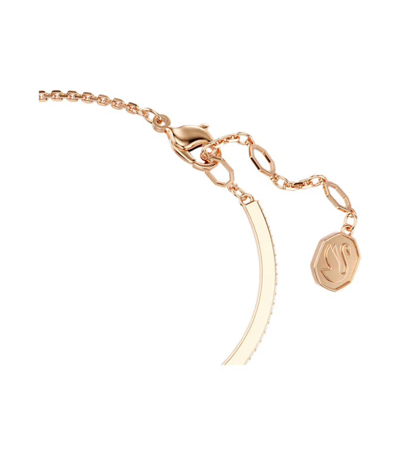 Symbolica Bangle Pavé, Horse Shoe, Rose Gold-Tone Plated, White
