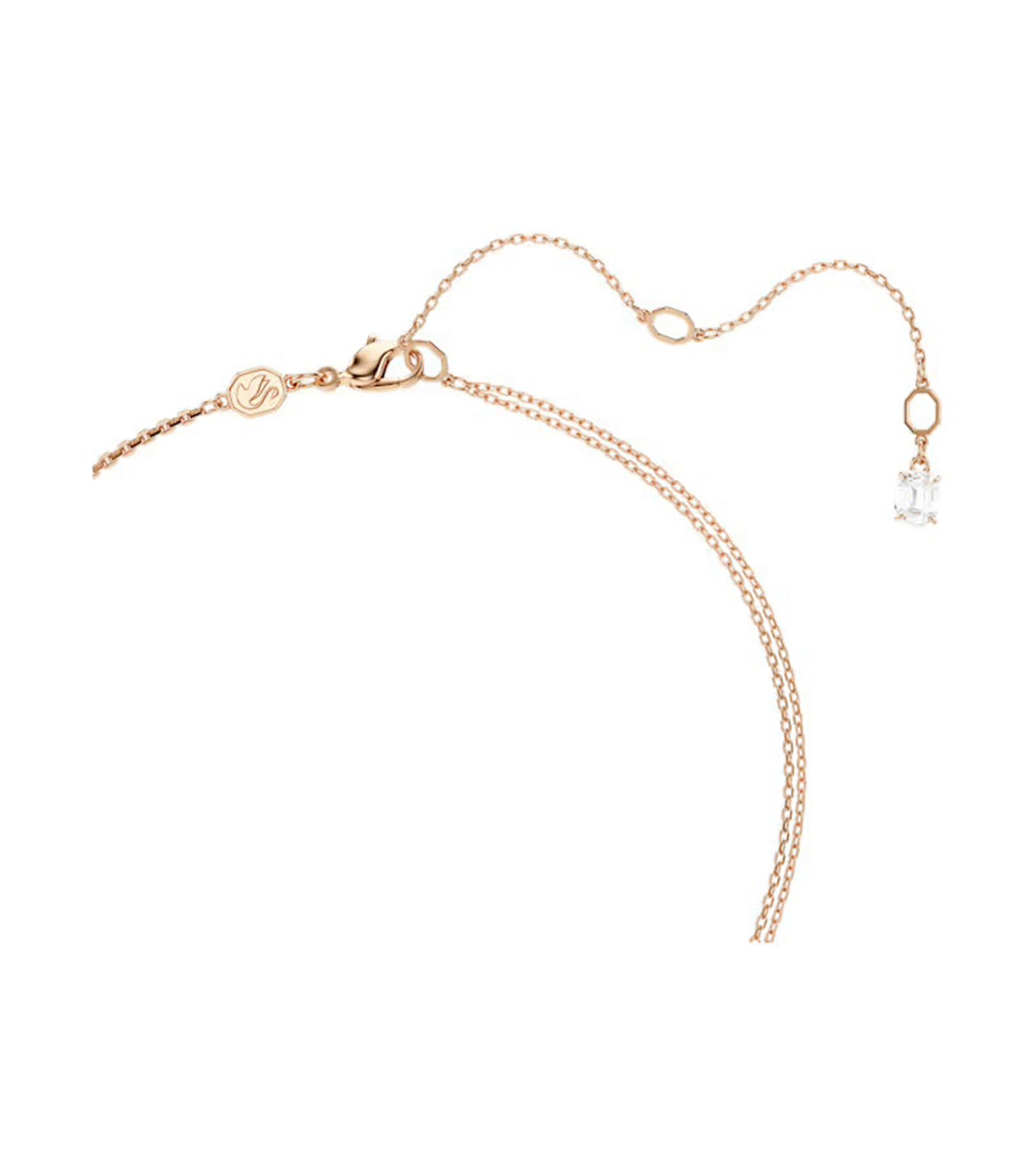 Symbolica Pendant Pavé, Horse Shoe, Rose Gold-Tone plated, White