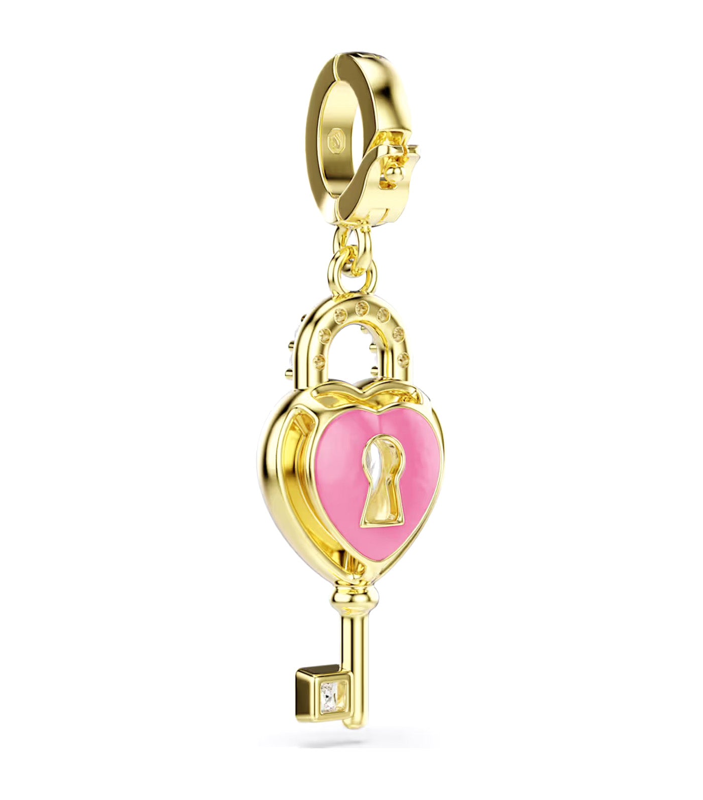 Idyllia Charm Mixed Cuts, Heart with Key, White