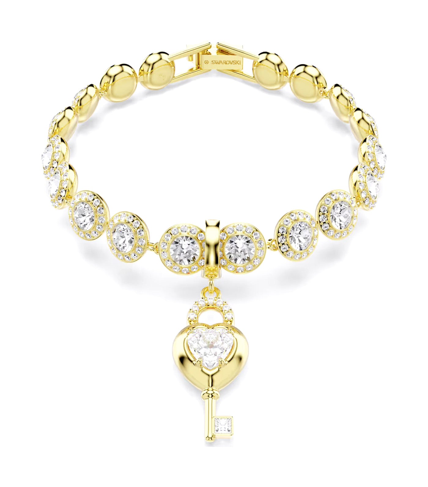 Idyllia Charm Mixed Cuts, Heart with Key, White